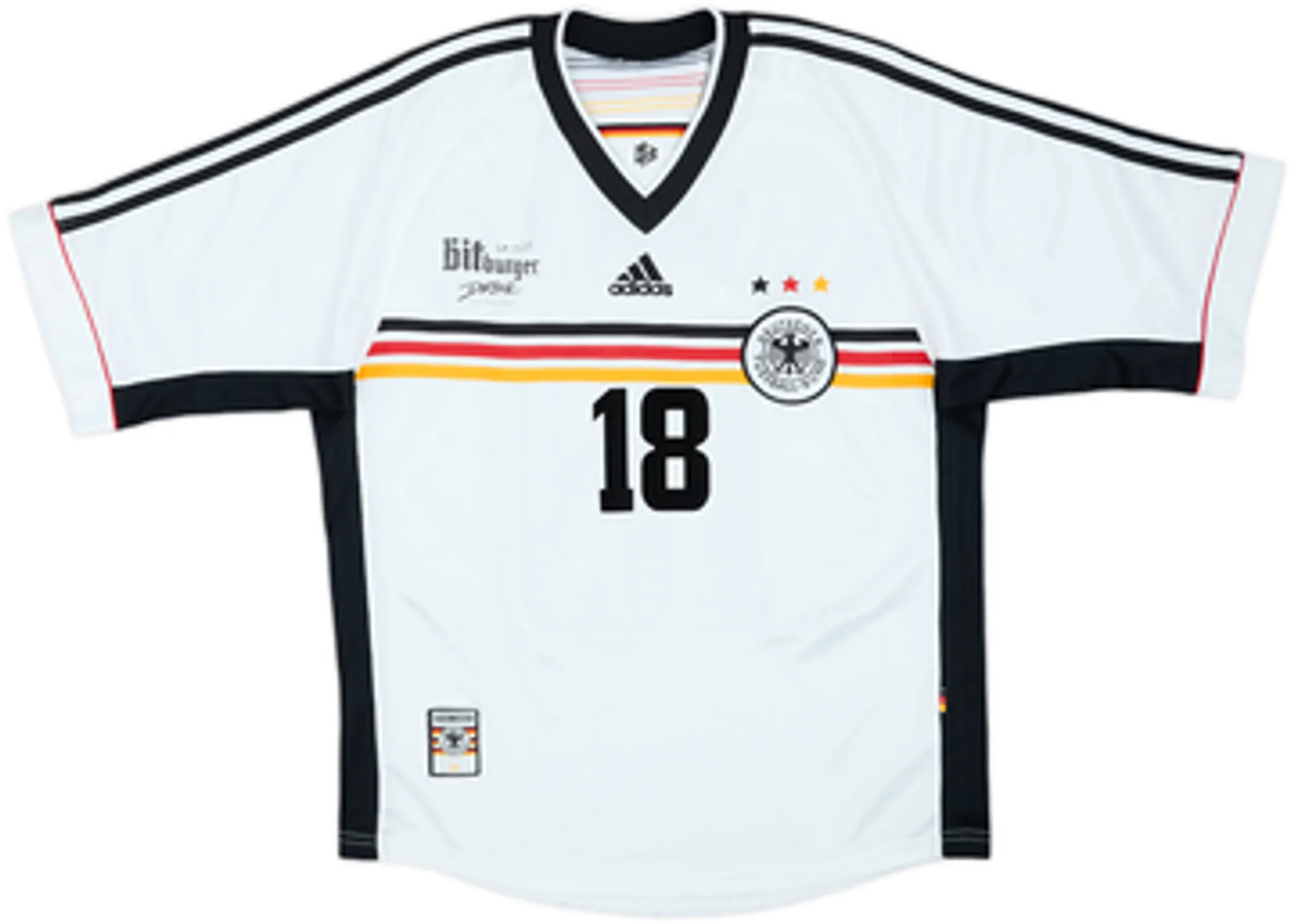 1998-00 Germany Home/Training Shirt Klinsmann #18 - 6/10 - (L)