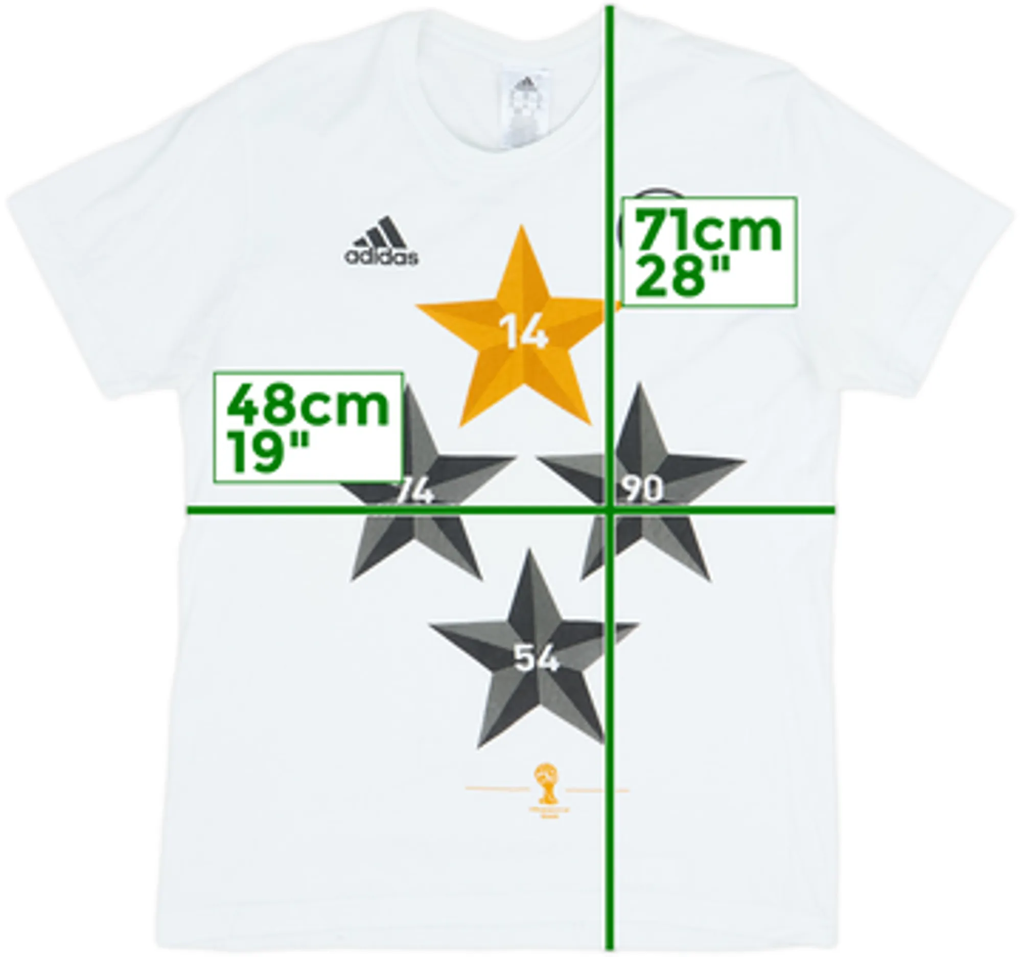 2014 Germany adidas World Cup Winners Cotton Tee - 8/10 - (M)