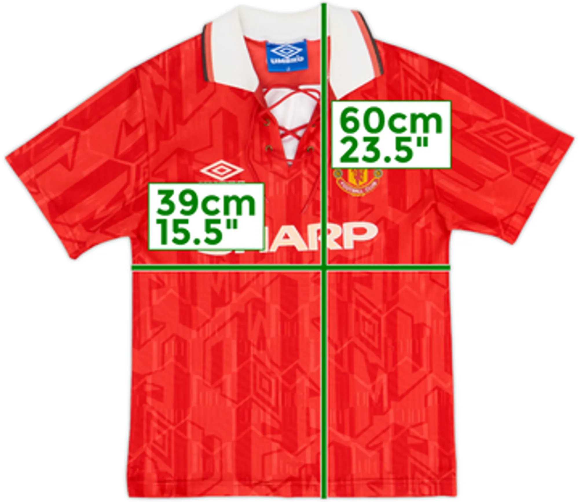 1992-94 Manchester United Home Shirt - 7/10 - (L.Boys)