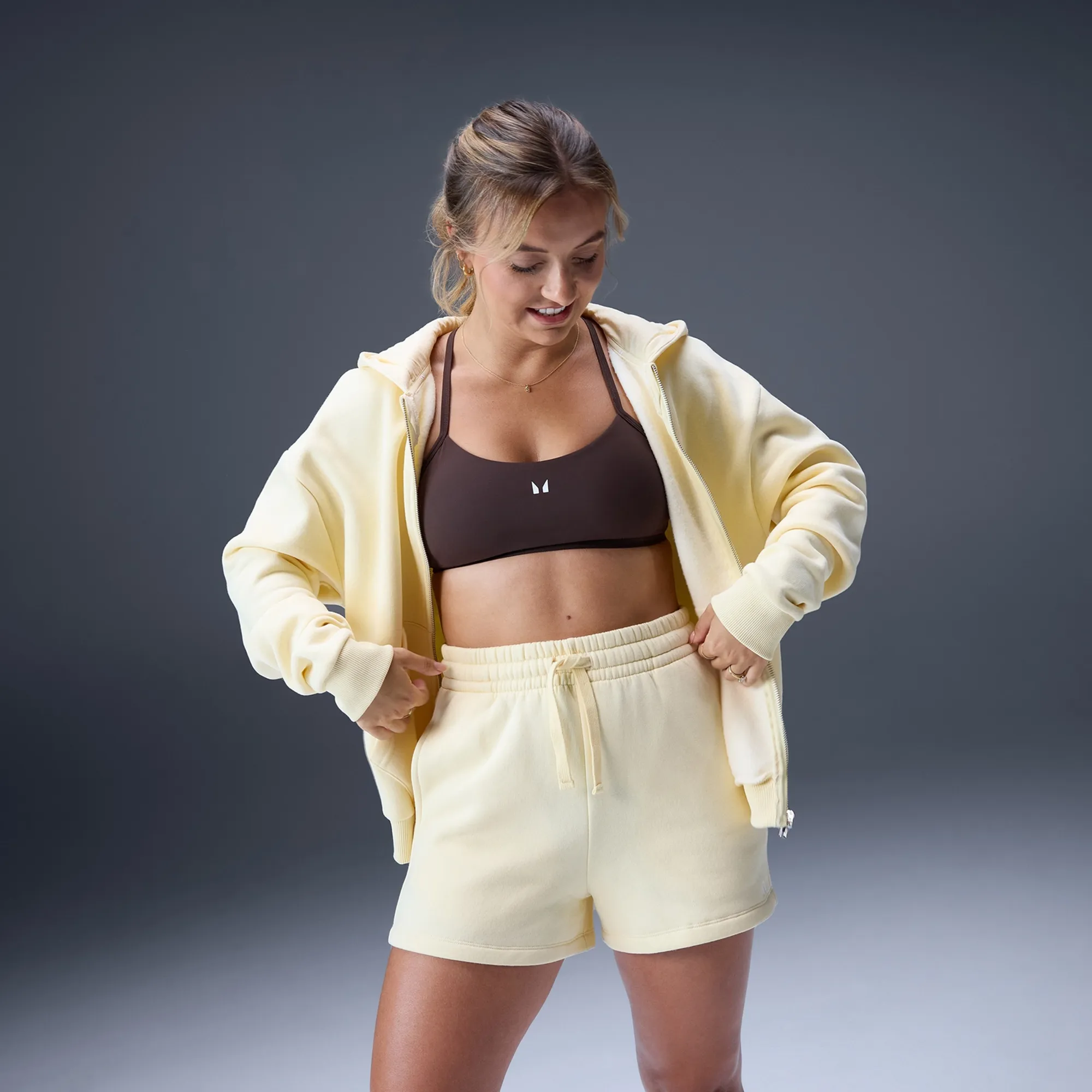 MP Women's Basics Zip Through Hoodie - Butter - XL