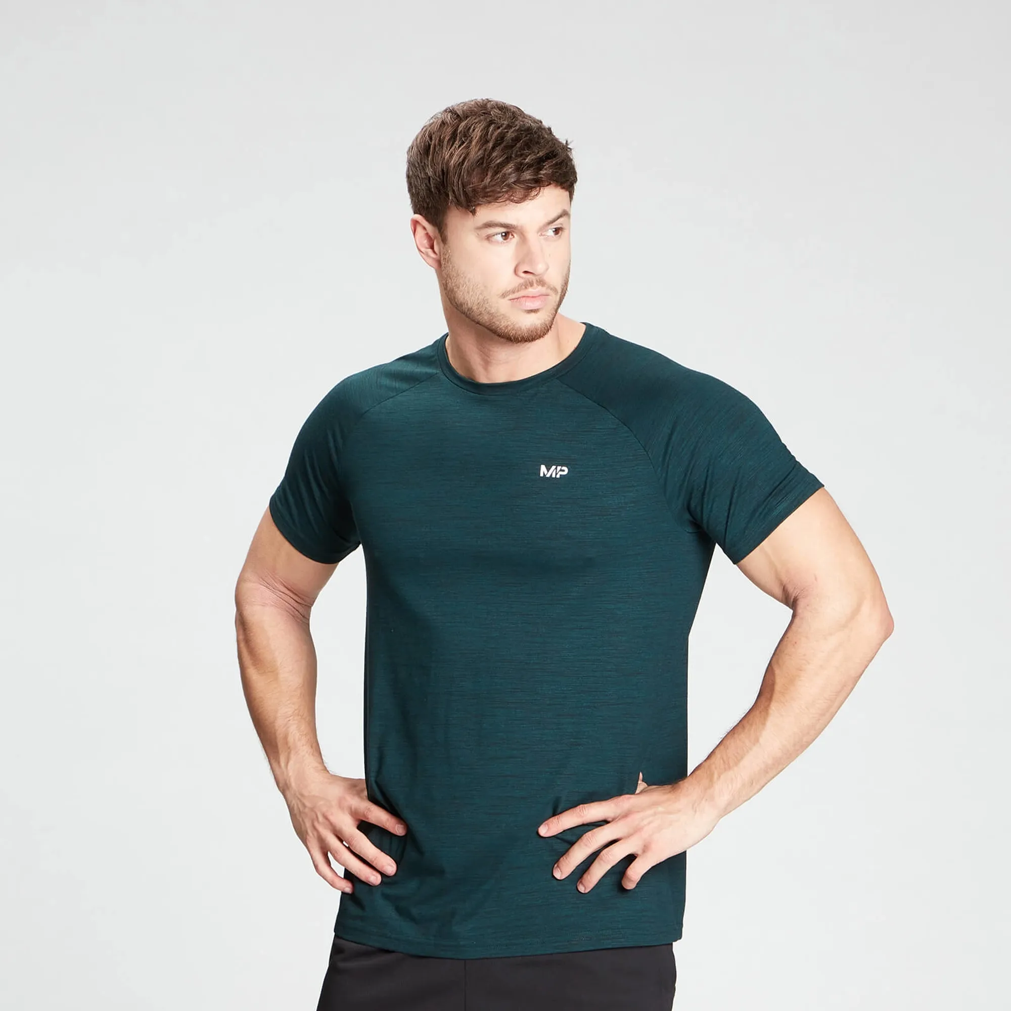 MP Men's Performance Short Sleeve T-Shirt - Deep Teal Marl - S