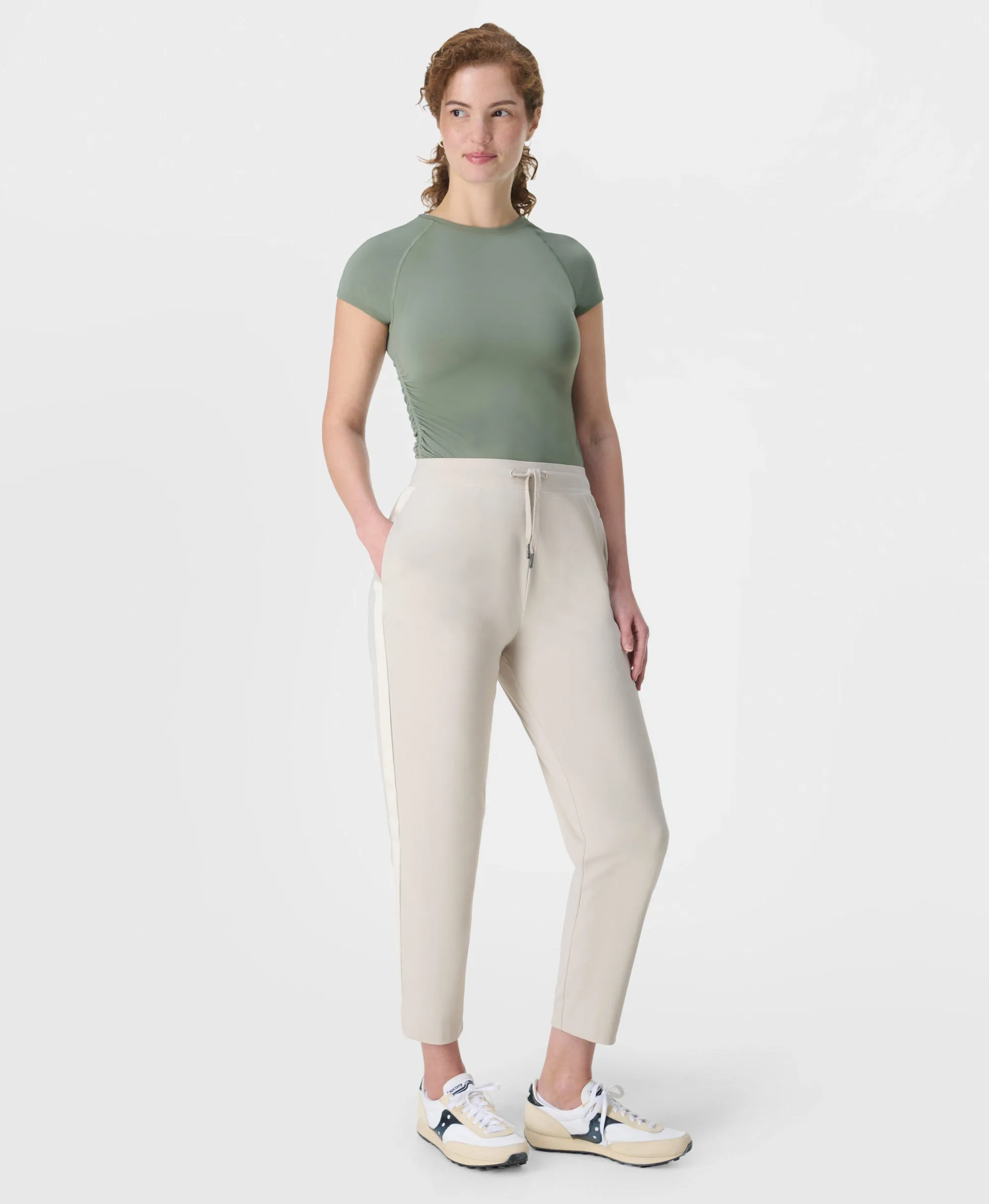 Sweaty Betty Explorer Side Stripe Trousers, Neutral, Women's M