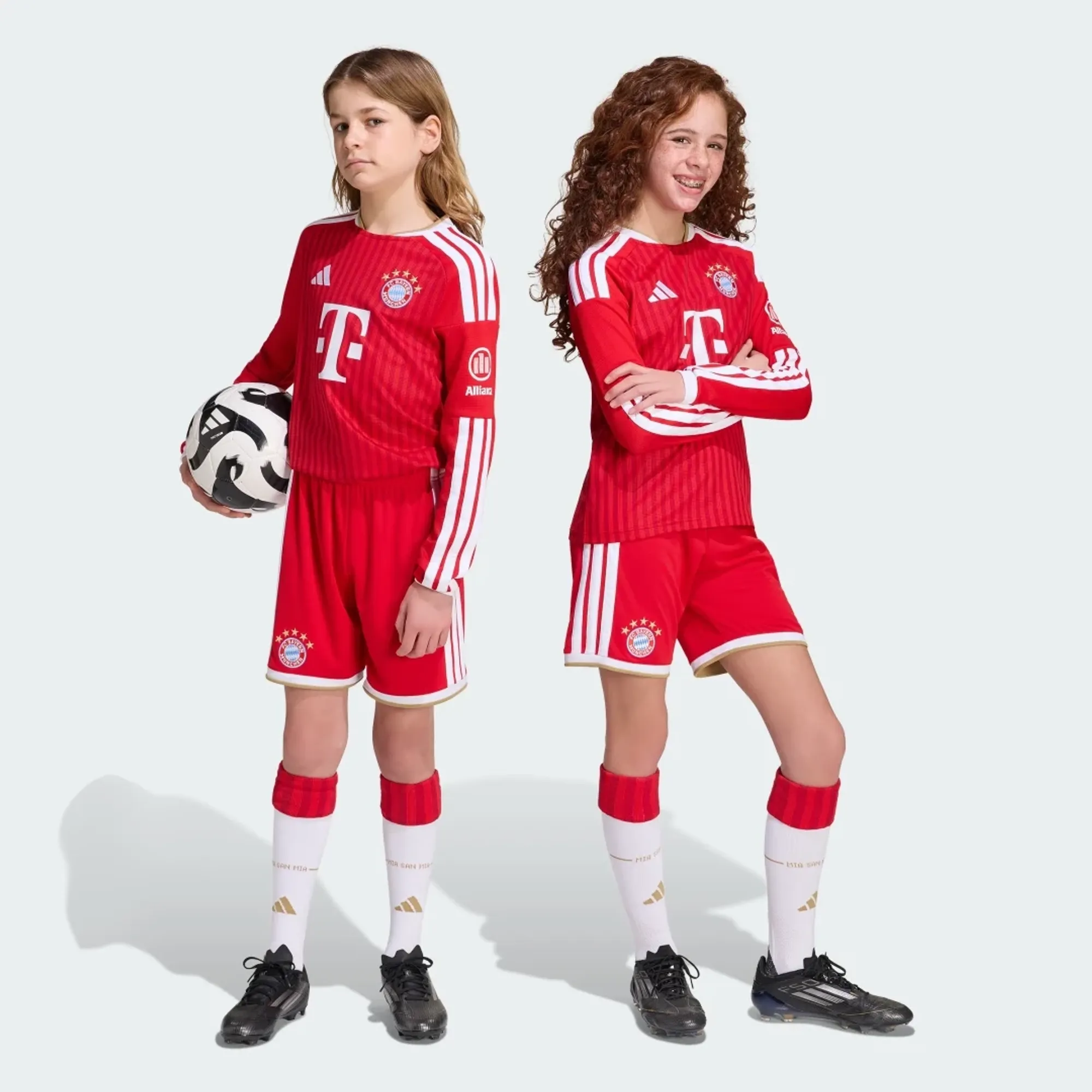 adidas FC Bayern 26/27 Home Jersey Kids Long Sleeve