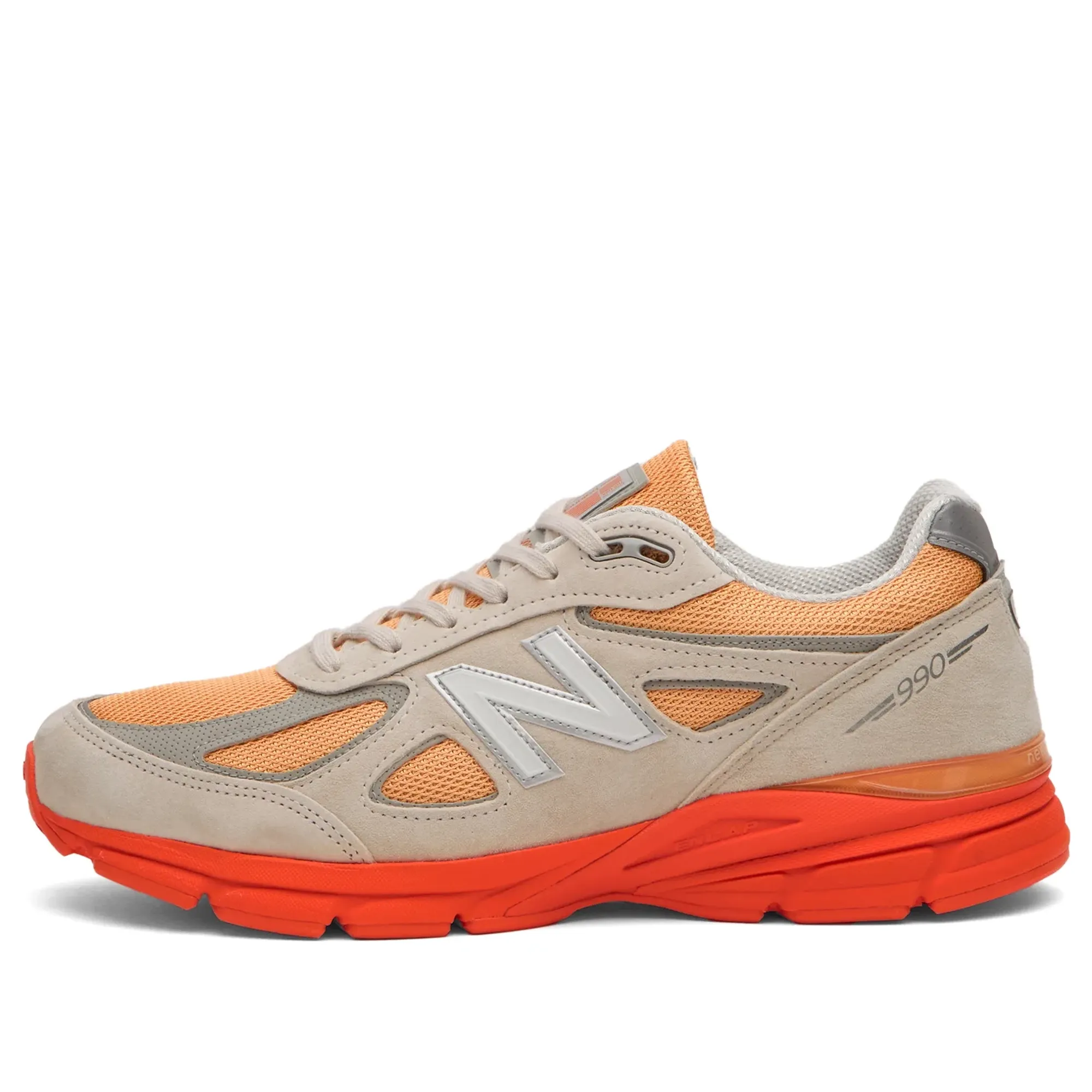 New Balance 990v4 Sneaker Moonbeam/Tangerine Heat