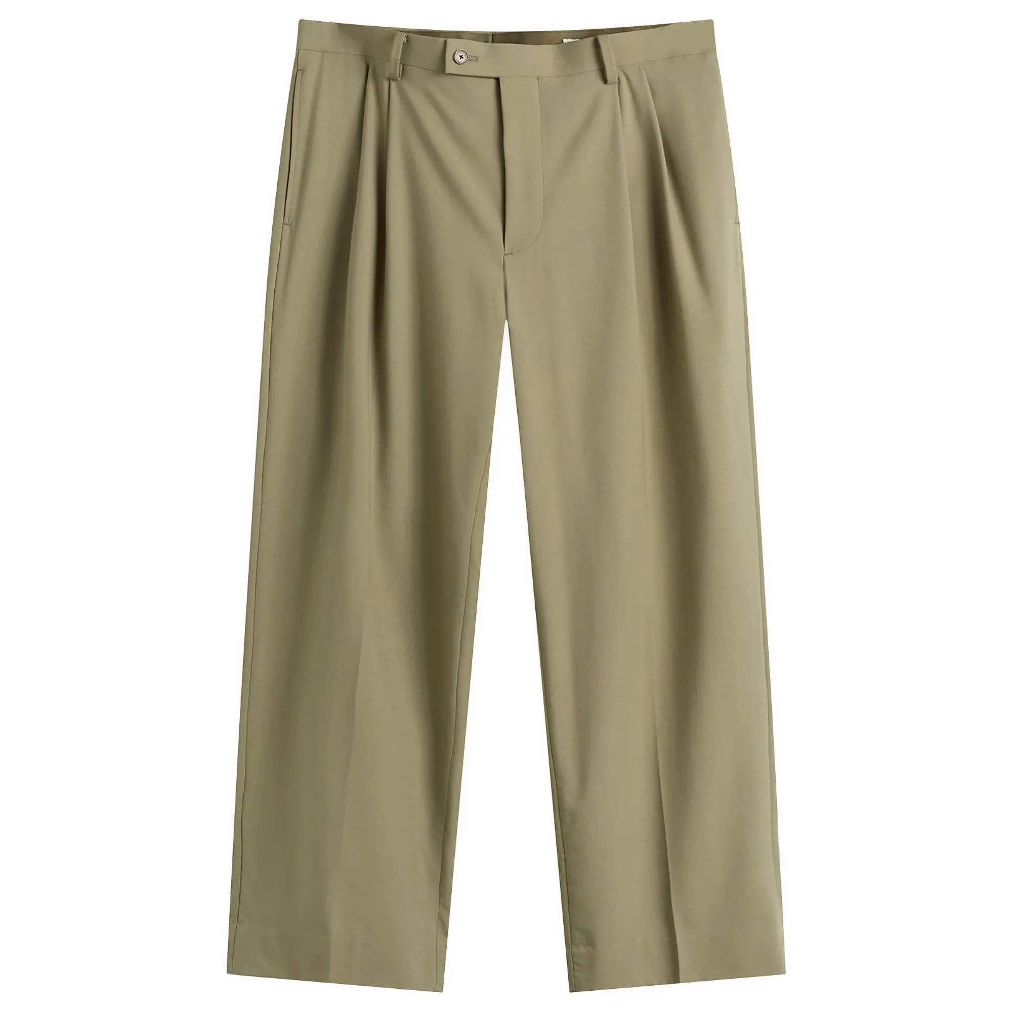 Auralee Men's Tropical Wool Trousers Light Khaki