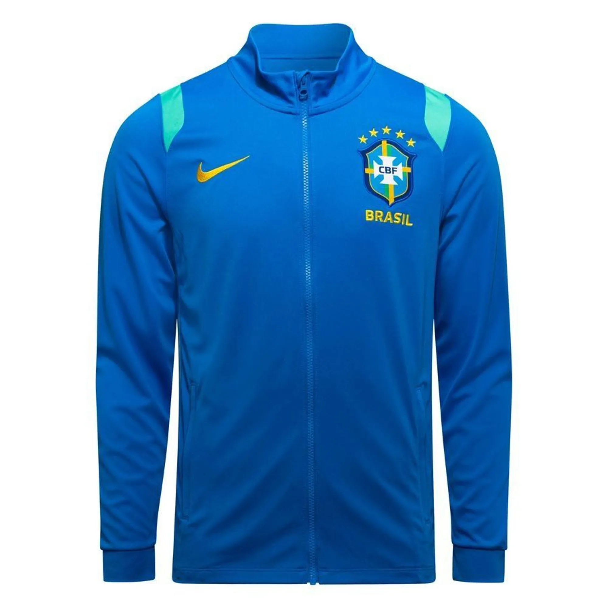 Brazil Track Jacket Dri-Fit Academy Pro World Cup 2026 - Photo Blue/Midwest Gold/Light Menta - ['Blue']