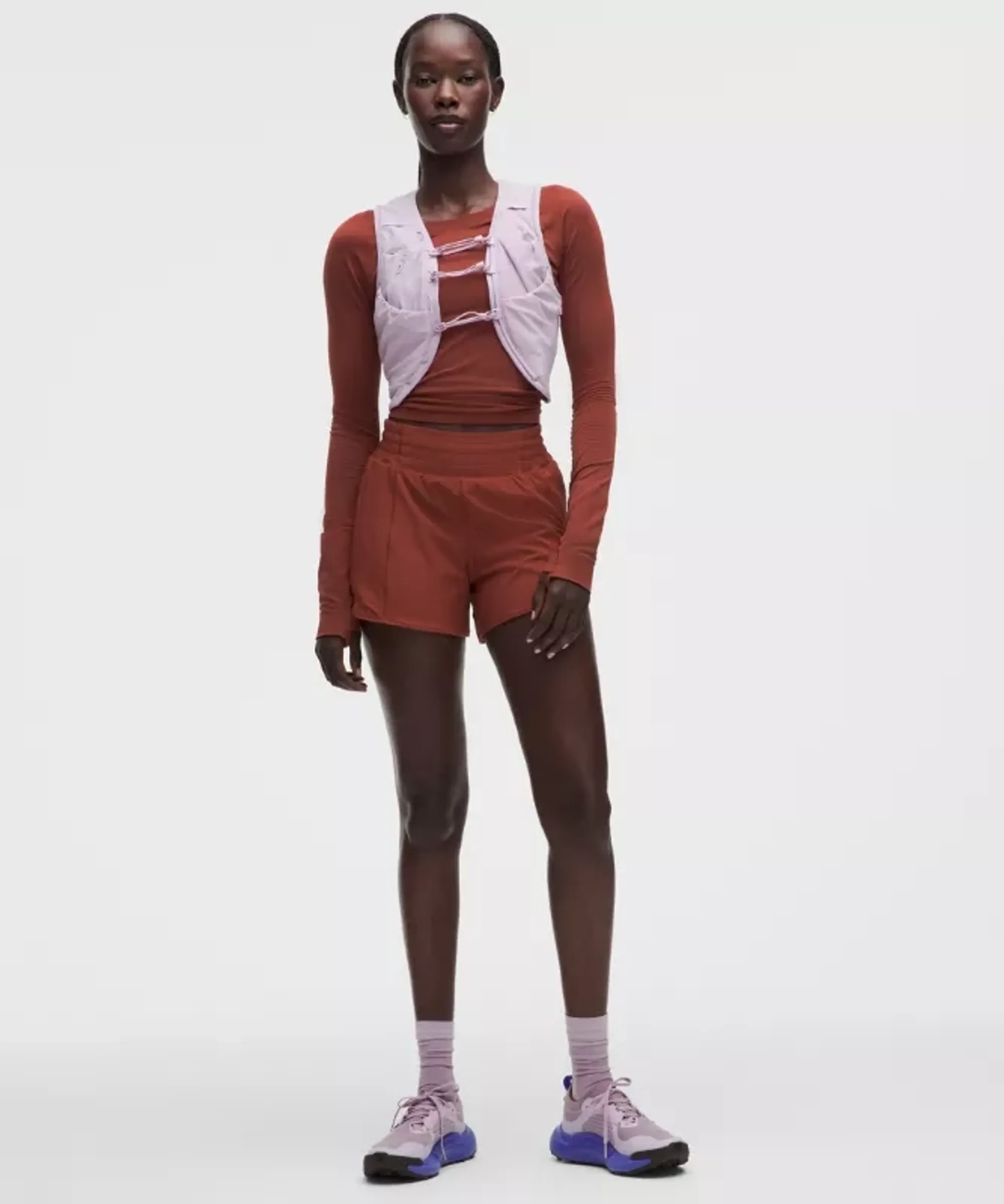 lululemon – Women's Hotty Hot High-Rise Lined Shorts – 4" – Color Red – Size 8