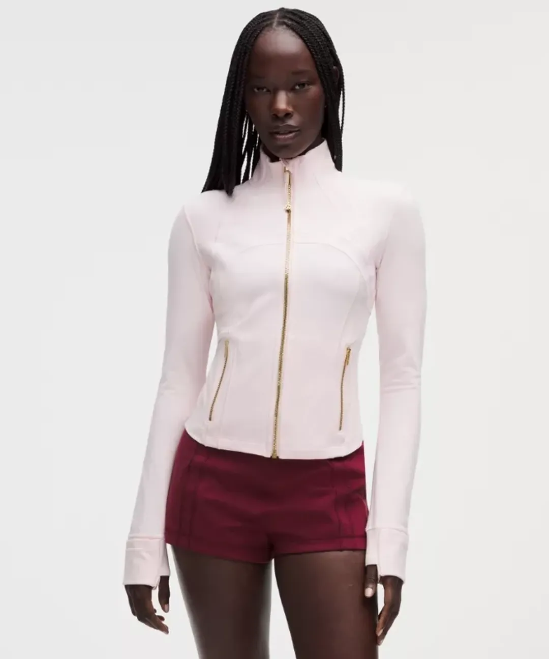lululemon – Women's Define Cropped Jacket Nulu – Color Pink/Gold