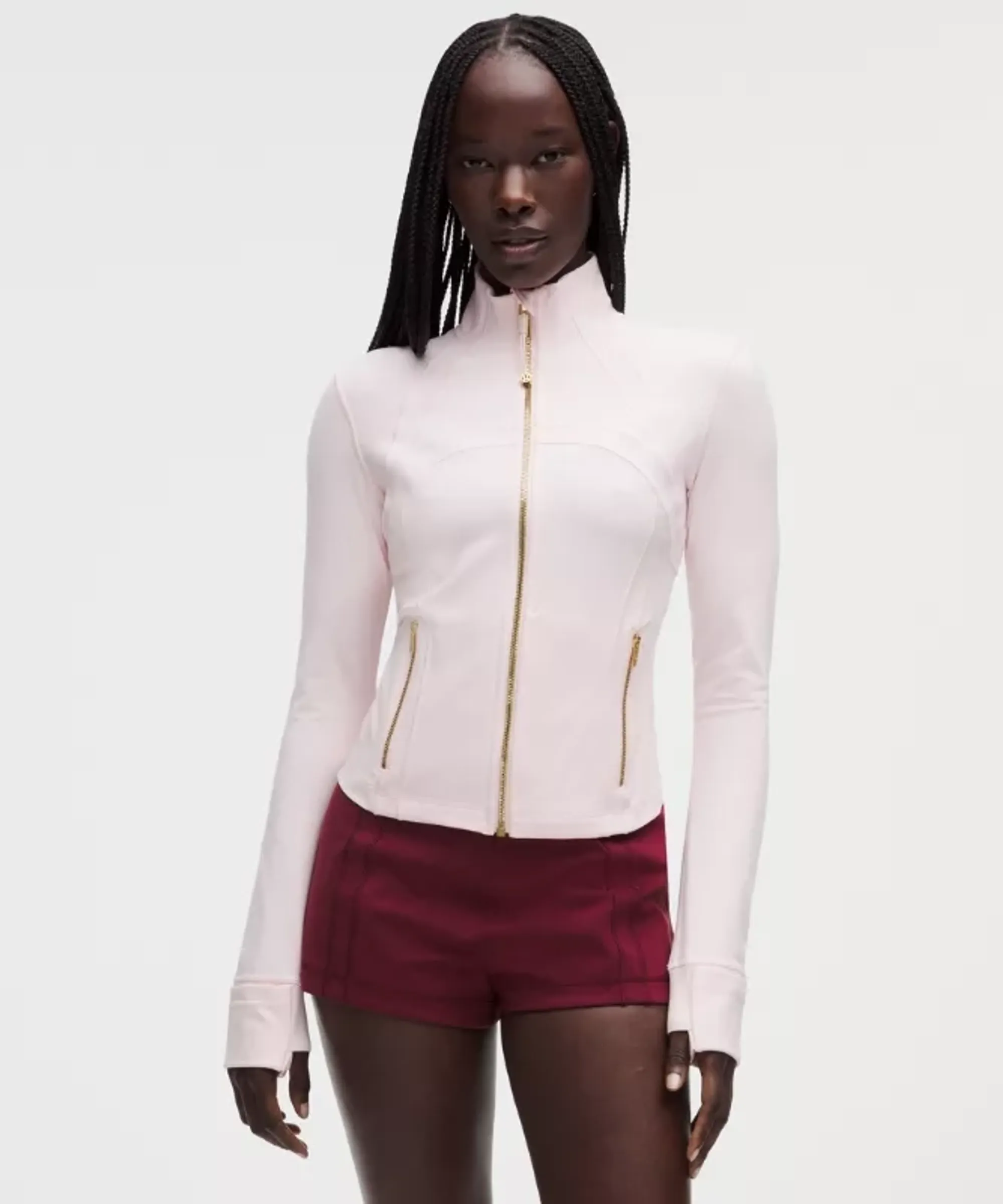 lululemon – Women's Define Cropped Jacket Nulu – Color Pink/Gold – Size 2