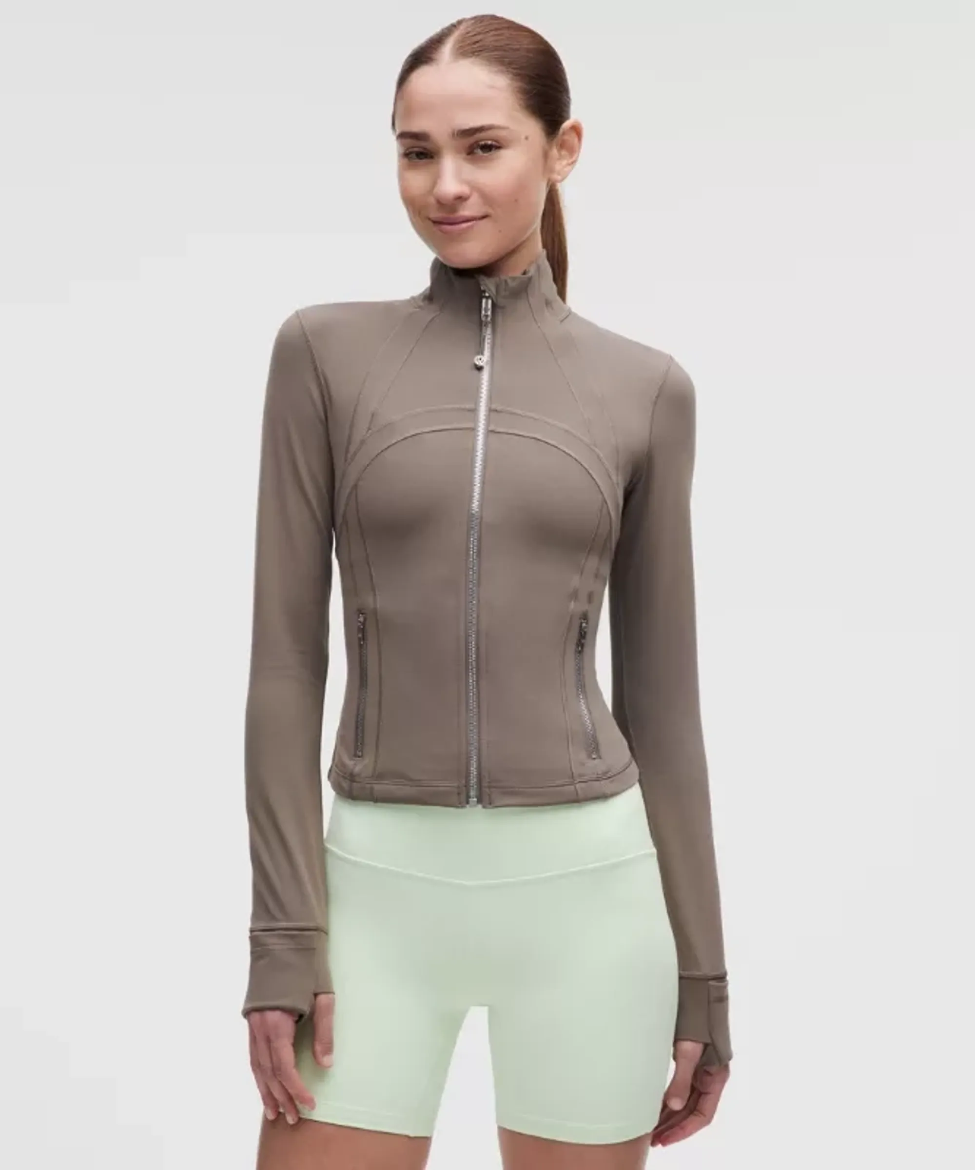 lululemon – Women's Define Cropped Jacket Nulu – Color Silver/Brown – Size 0