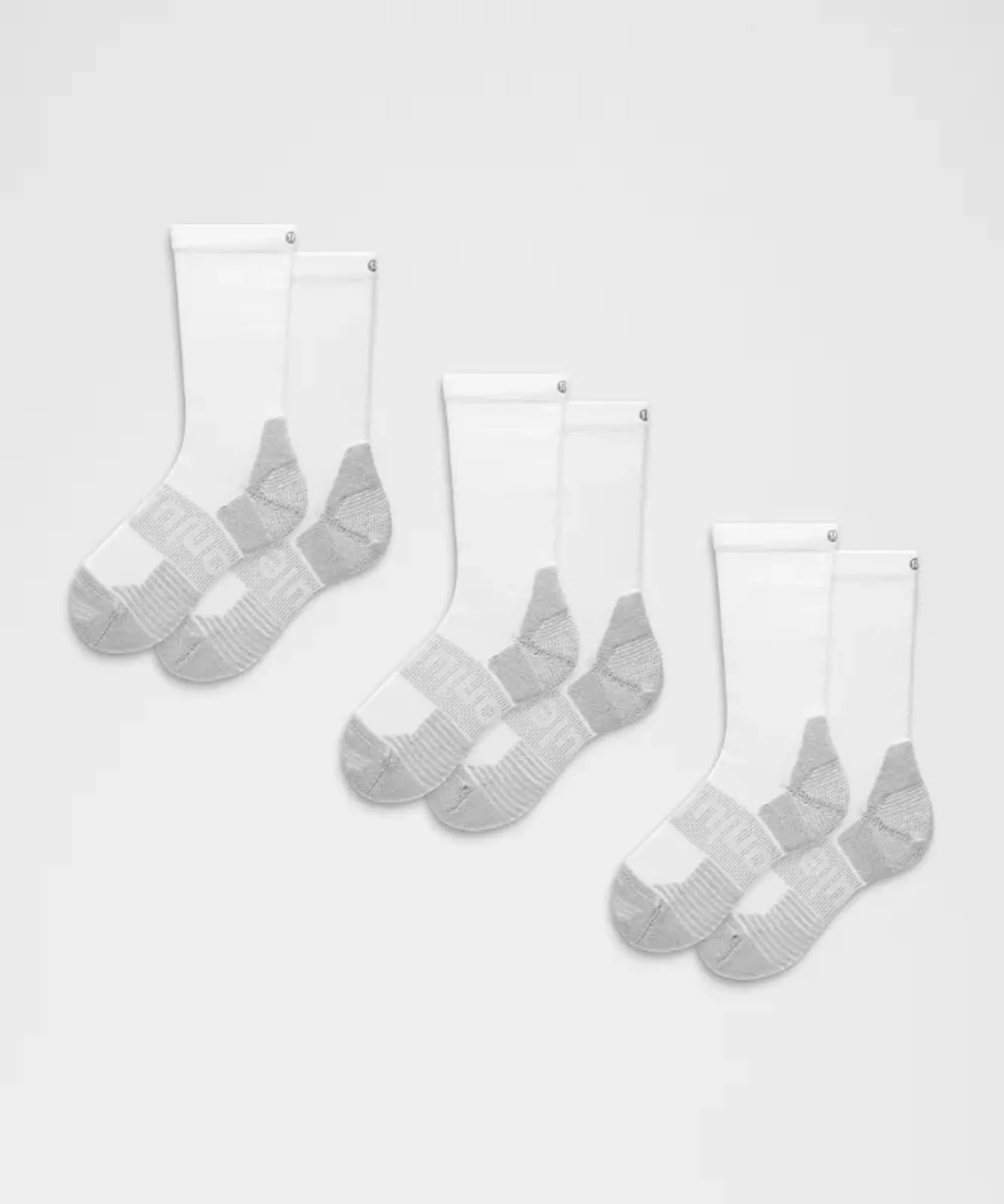 lululemon – Power Stride Cushion Crew Socks 3 Pack – Color White – Size Large