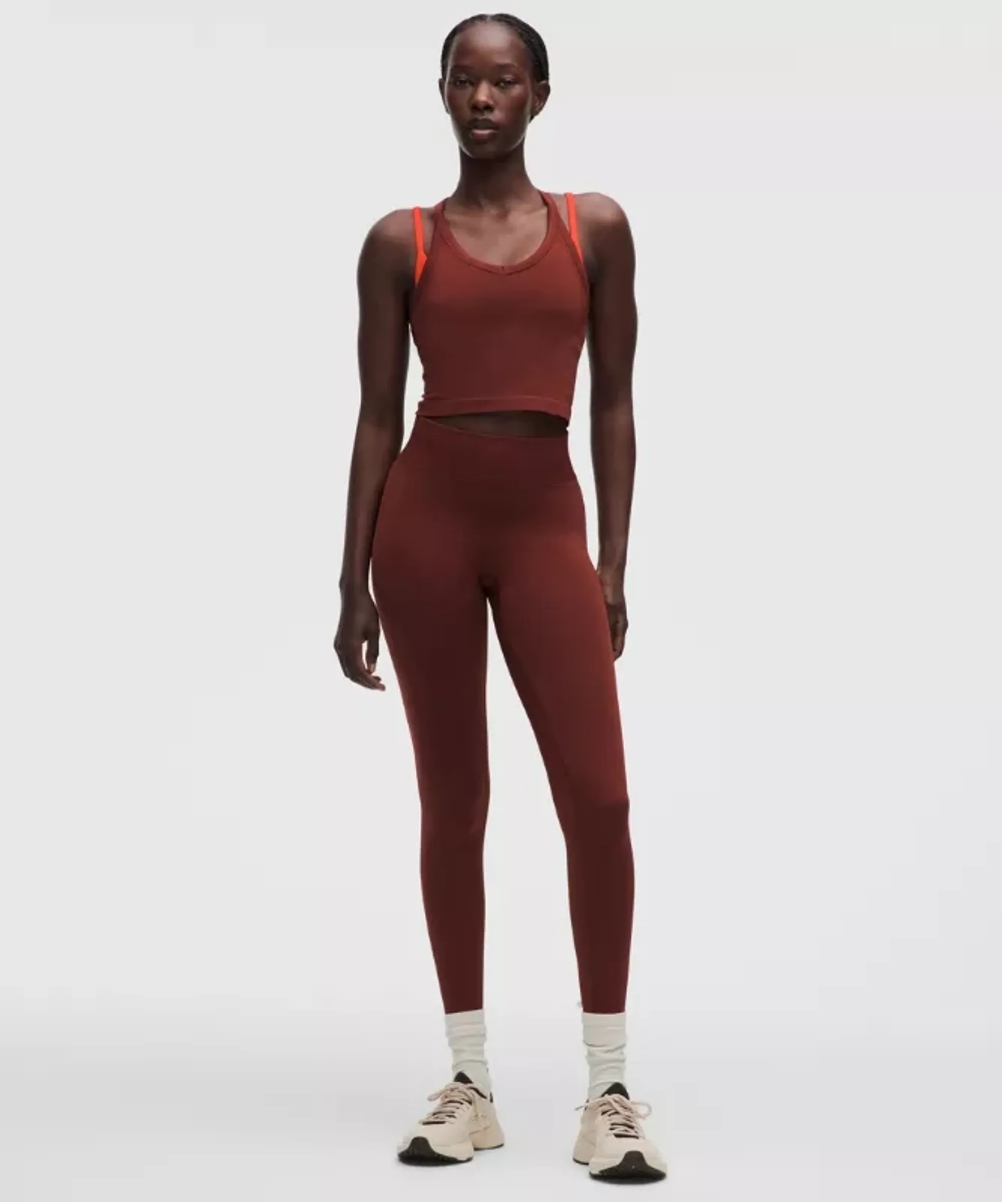 lululemon – Women's Get Low High-Rise Training Tight Leggings – 25" – Color Red/Burgundy – Size 10