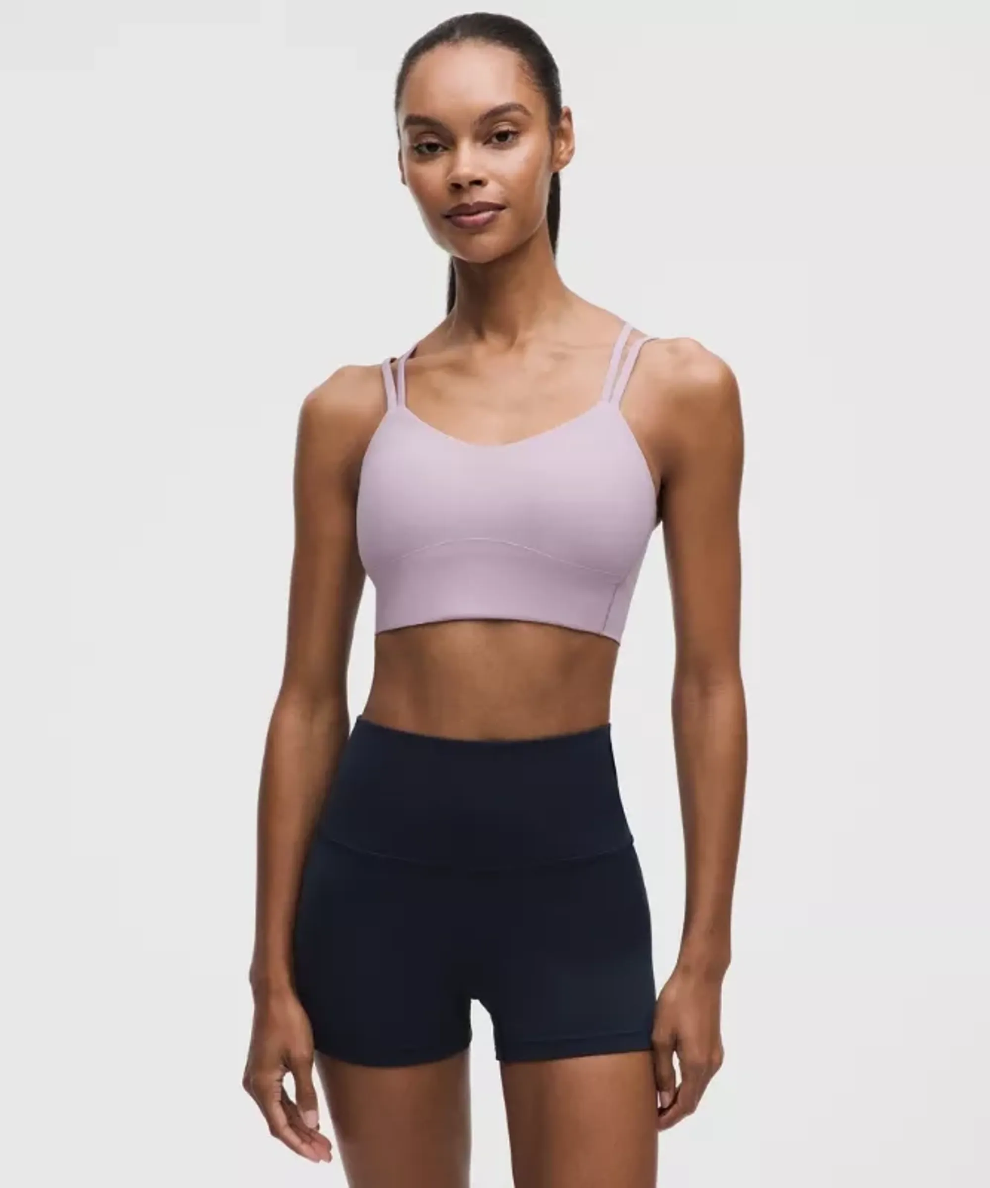 lululemon – Women's Like a Cloud Longline Sports Bra Light Support, B/C Cup – Color Purple – Size 2