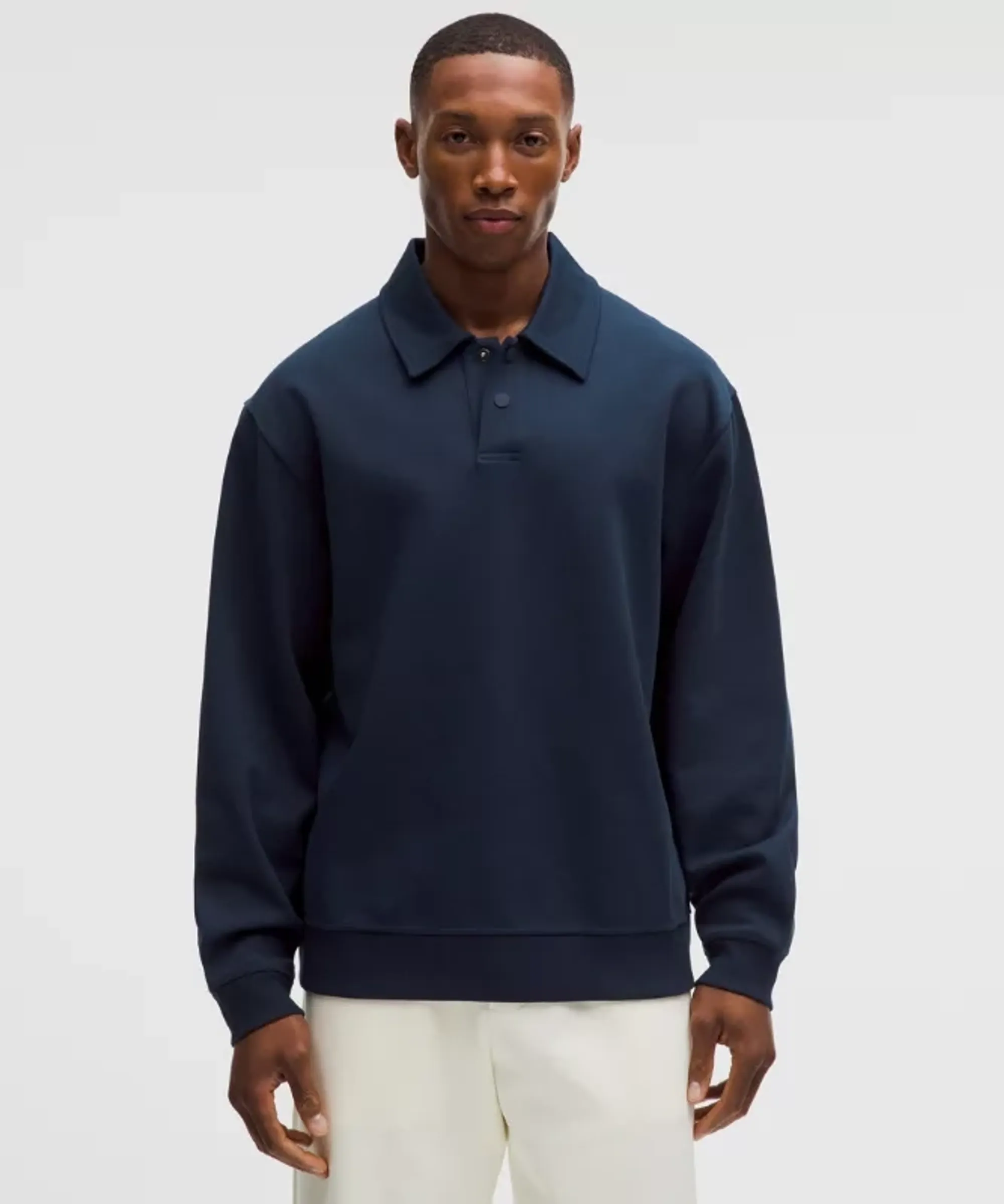 lululemon – Men's Grand Standard Long-Sleeve Polo – Color Blue – Size Large