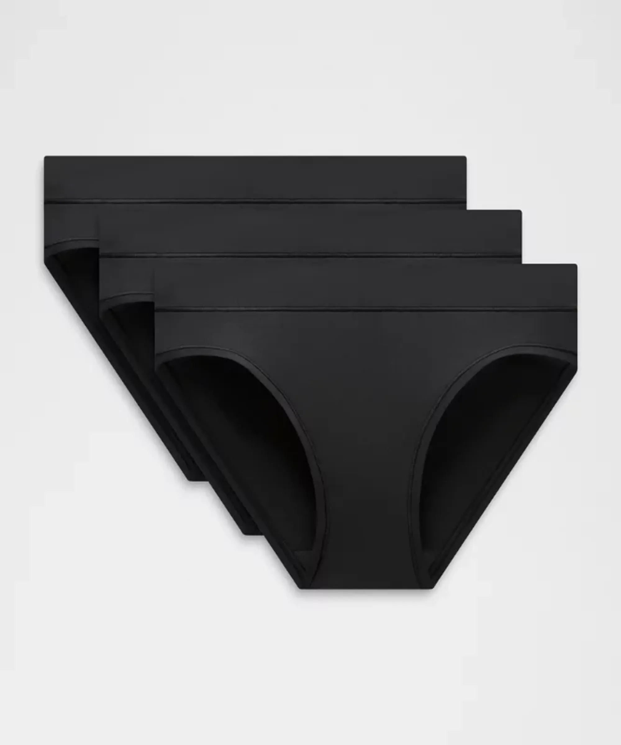 lululemon – Women's UnderEase Mid-Rise Bikini Underwear 3 Pack – Color Black – Size Small