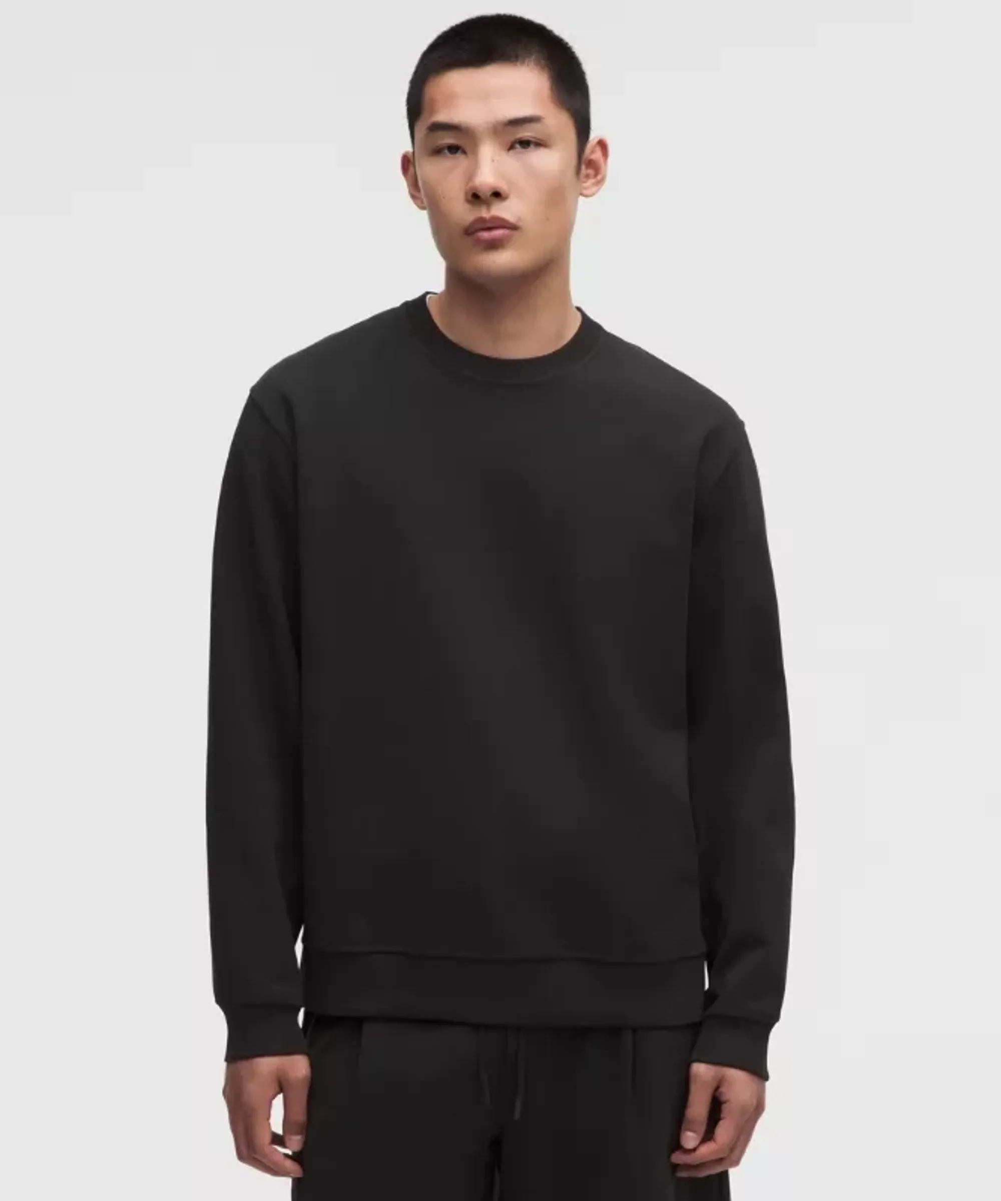 lululemon – Men's Grand Standard Long-Sleeve Crew Sweatshirt – Color Black – Size XS