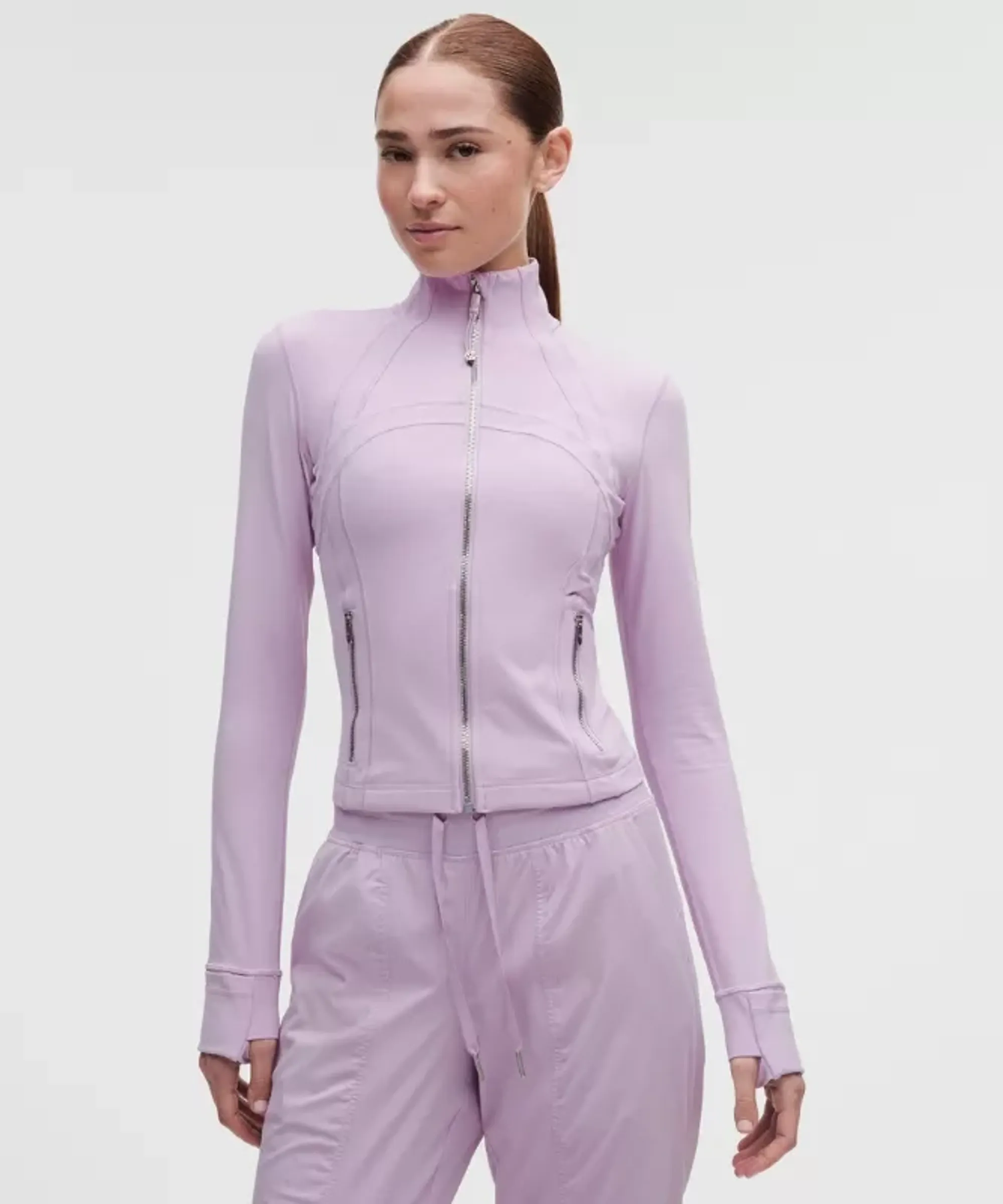 lululemon – Women's Define Cropped Jacket Nulu – Color Silver/Purple/Pastel – Size 0