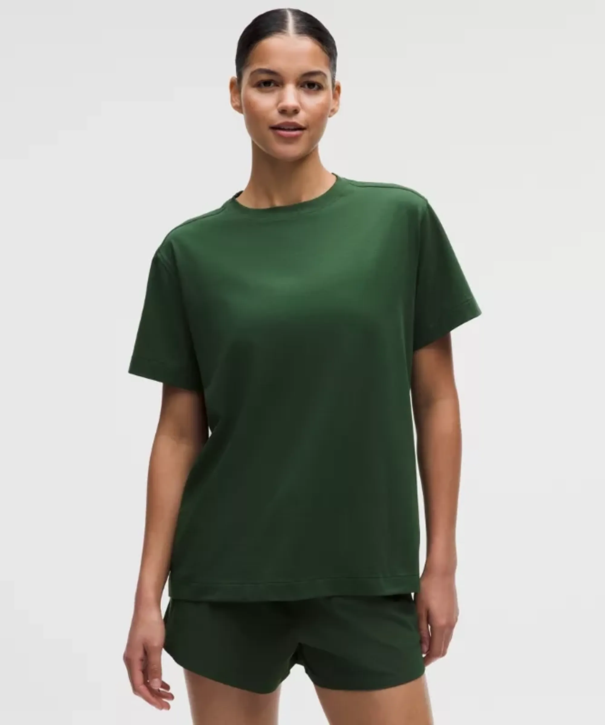 lululemon – Women's All Yours Organic Crewneck T-Shirt – Color Green – Size XL