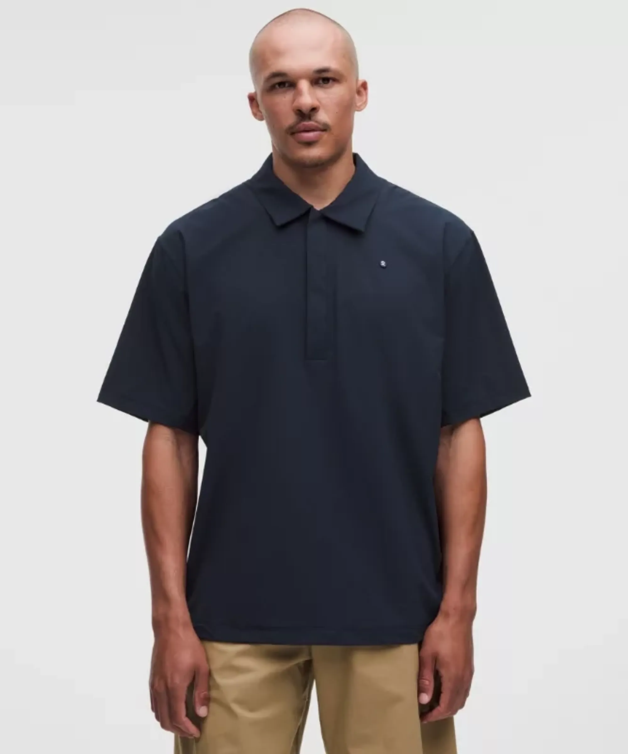 lululemon – Men's Water-Repellent Golf Pullover Graphic Top – Color Blue – Size XS