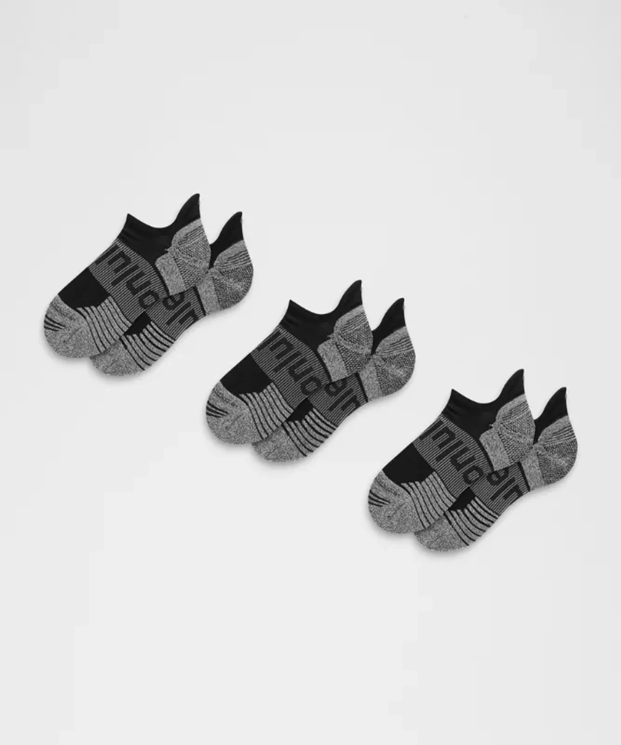 lululemon – Power Stride Cushion Tab Socks 3 Pack – Color Black – Size Large