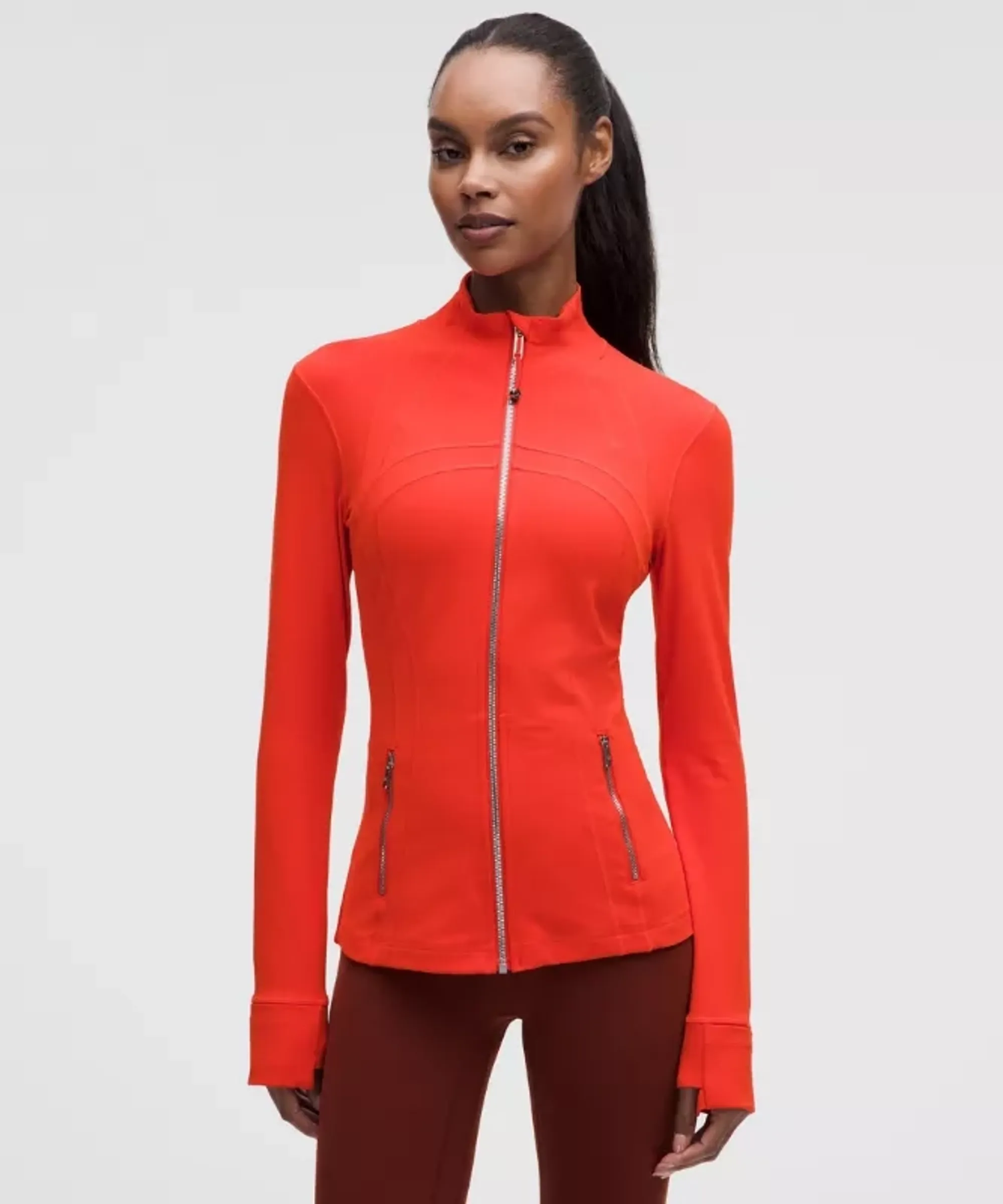 lululemon – Women's Define Jacket Nulu – Color Silver/Red – Size 12