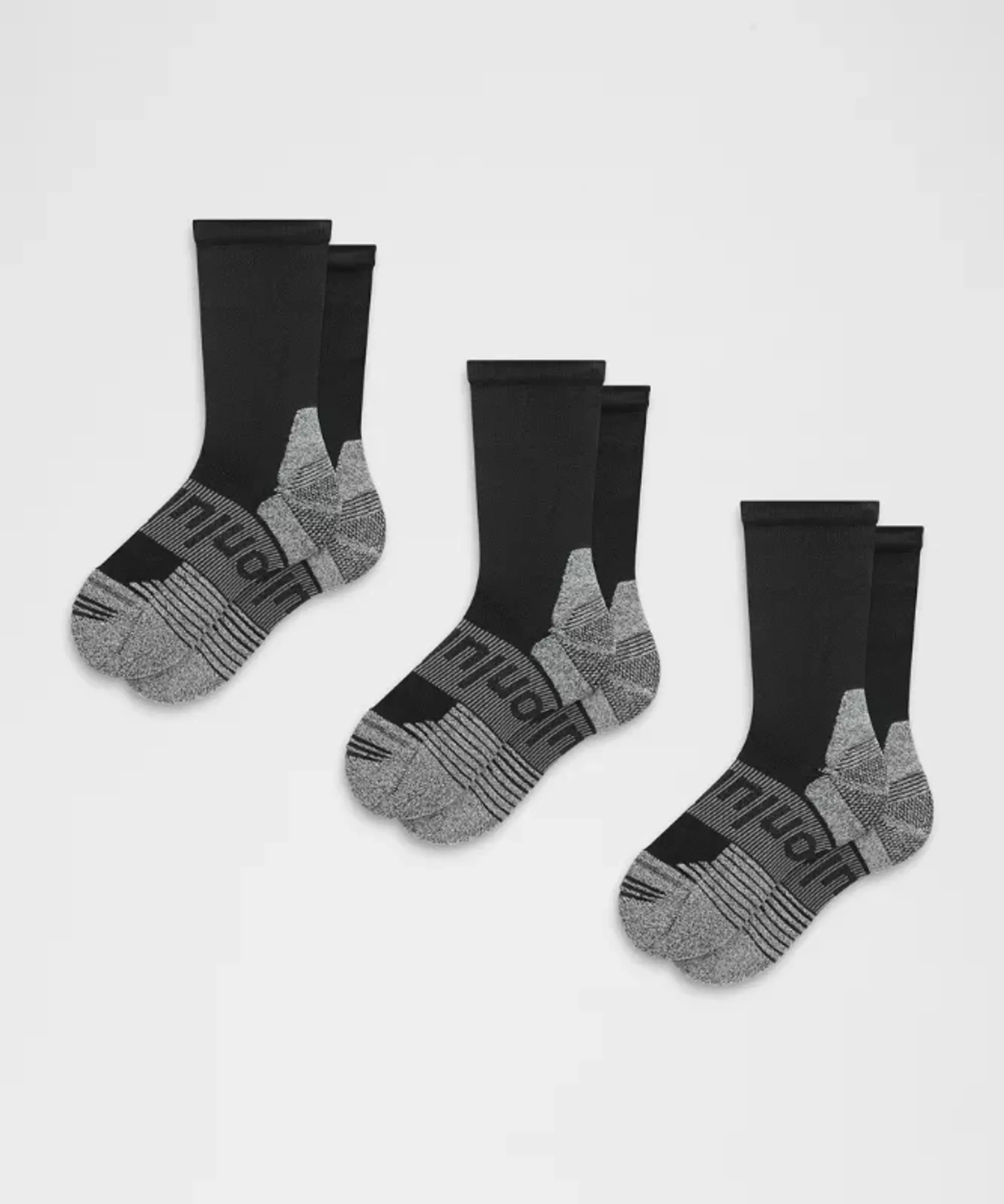lululemon – Power Stride Cushion Crew Socks 3 Pack – Color Black – Size XL