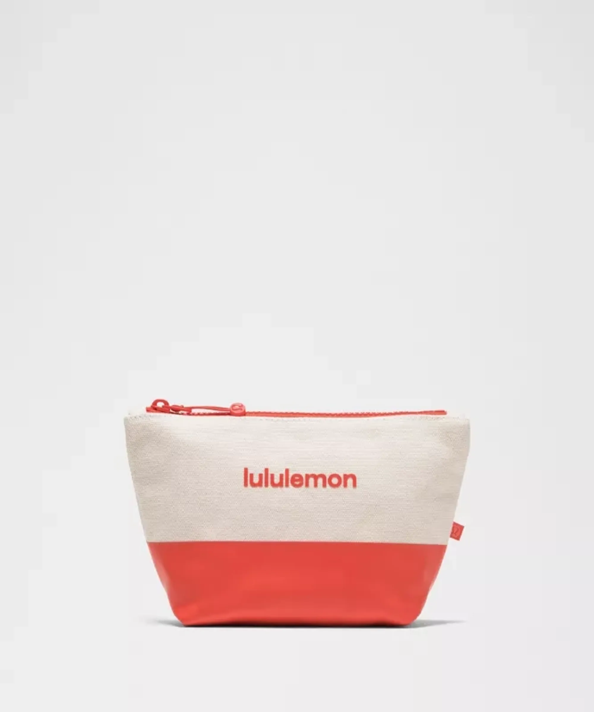 lululemon – Canvas Pouch Bag Mini Wordmark – Color White/Red