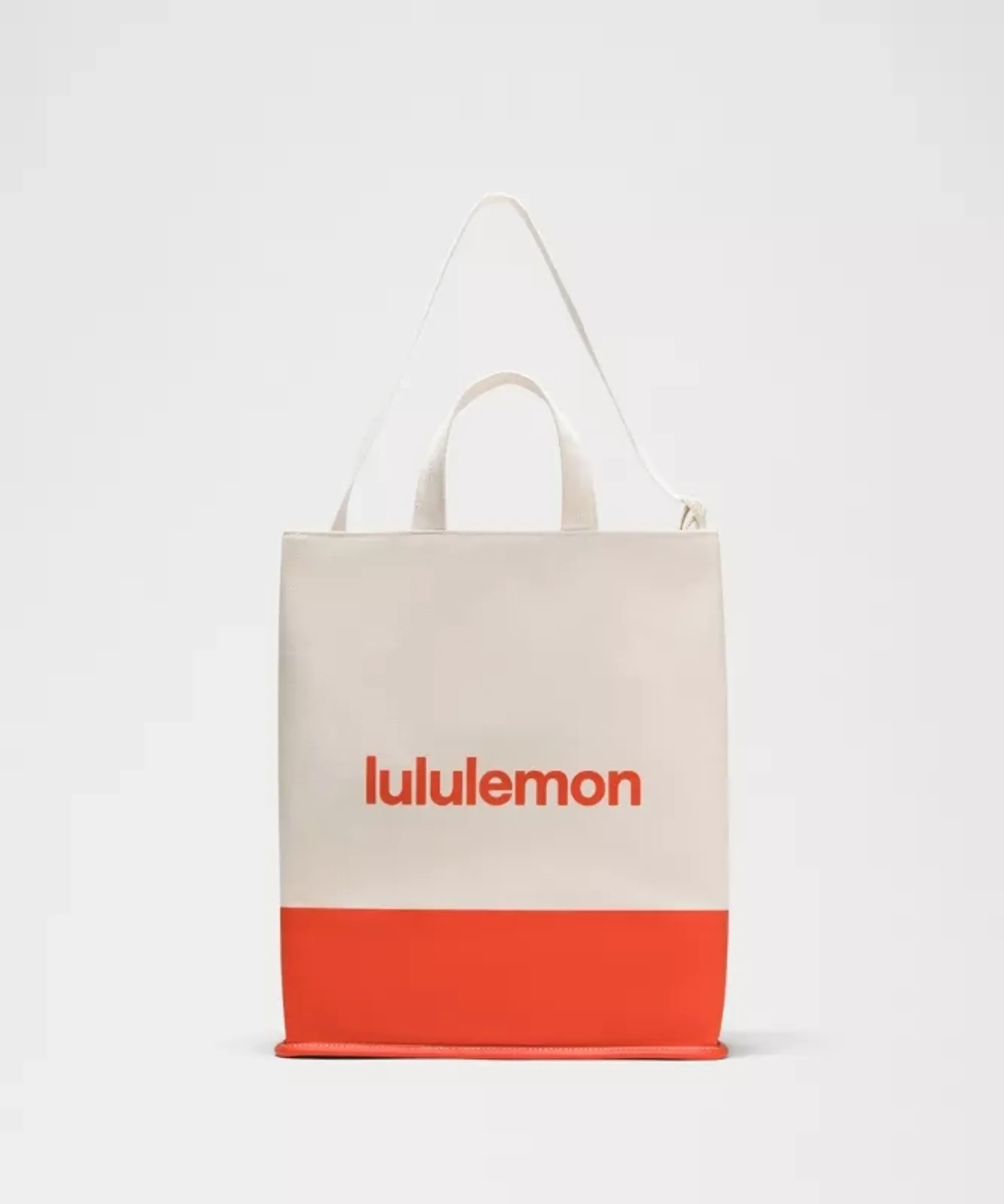 lululemon – Canvas Market Tote Bag 19L – Color White/Red