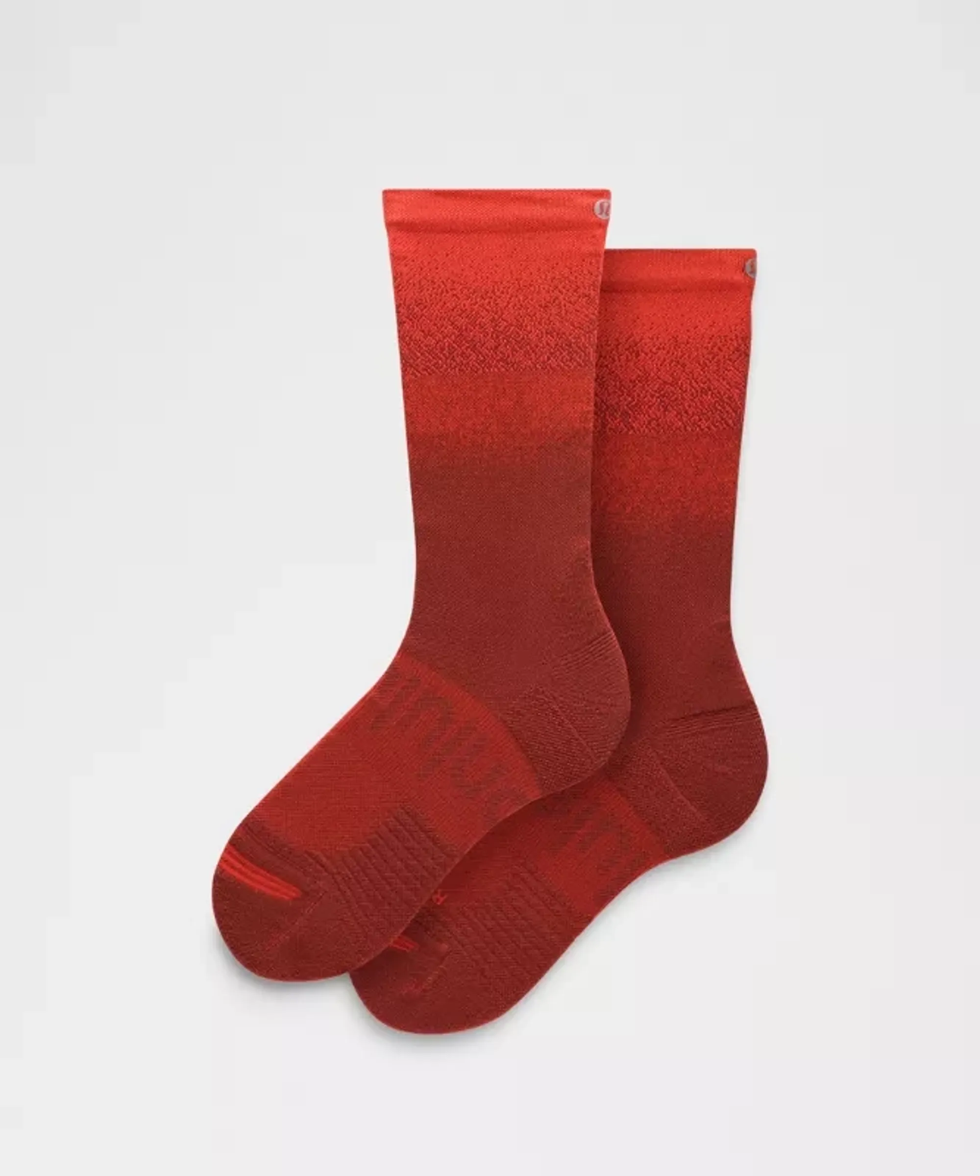 lululemon – Power Stride Crew Socks Ombre – Color Red – Size XL