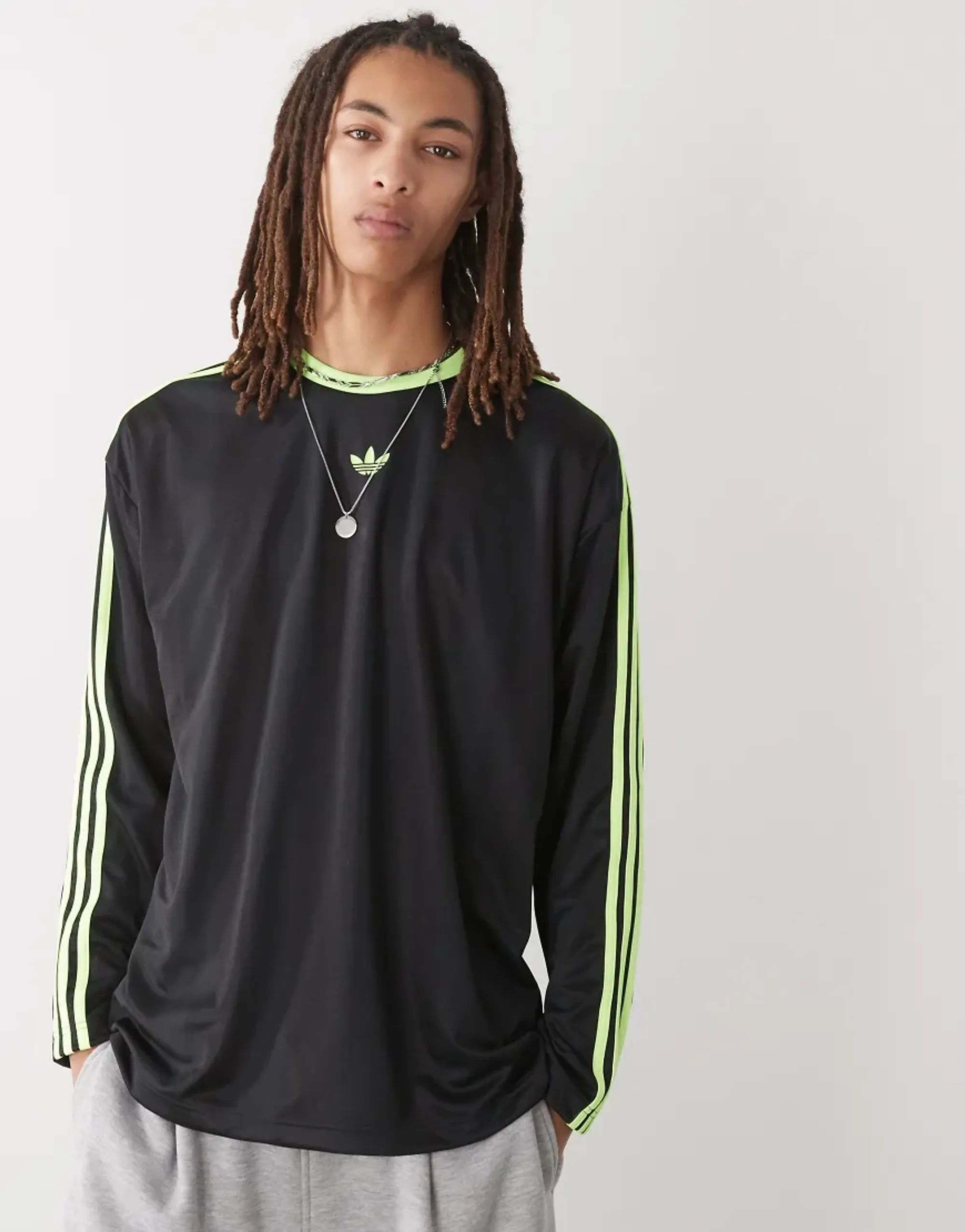 T-Shirt Adidas Jacquard Longsleeve Jersey Black/ Siggnr L