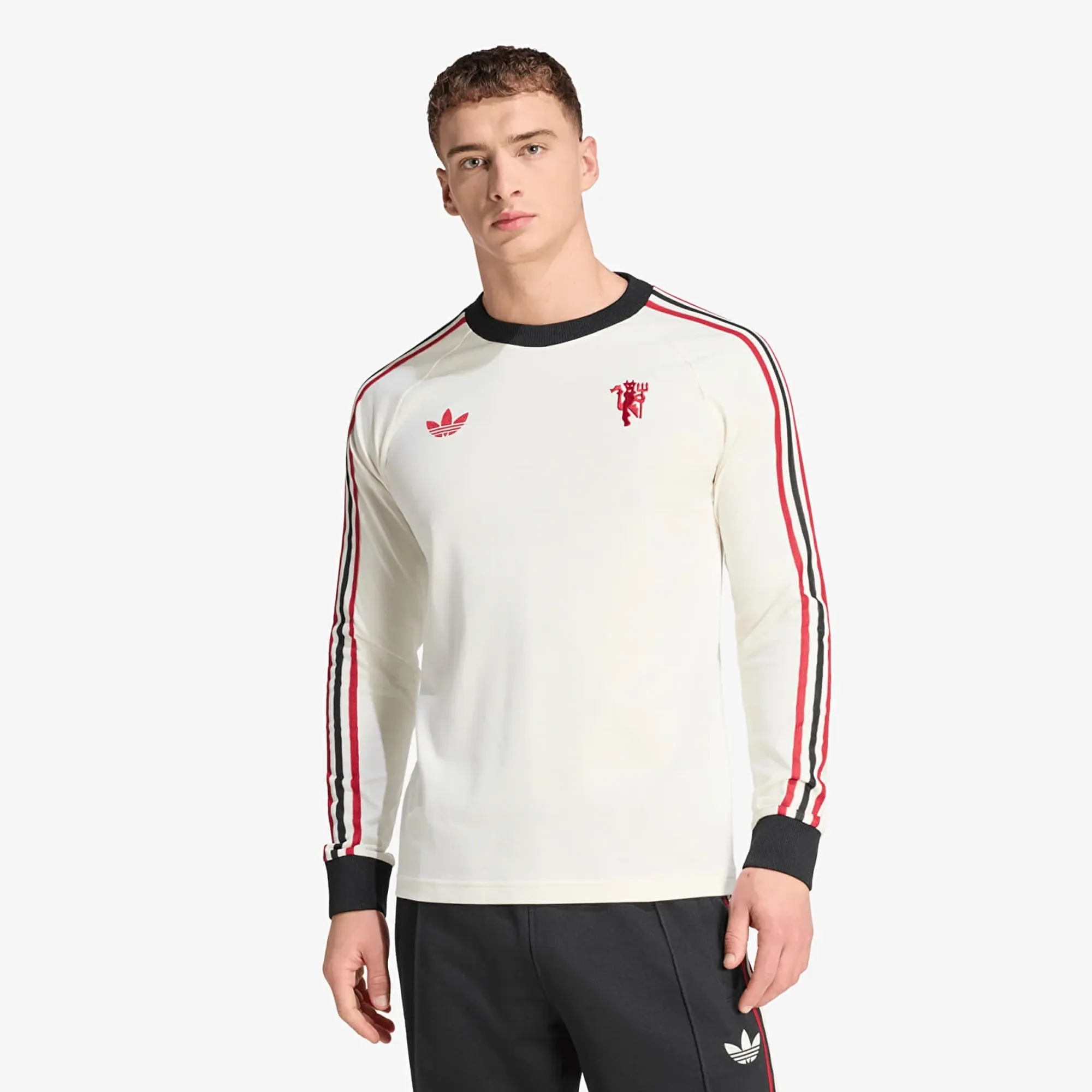 T-Shirt Adidas Manchester United Originals Long Sleeve T-Shirt Off White Xxl