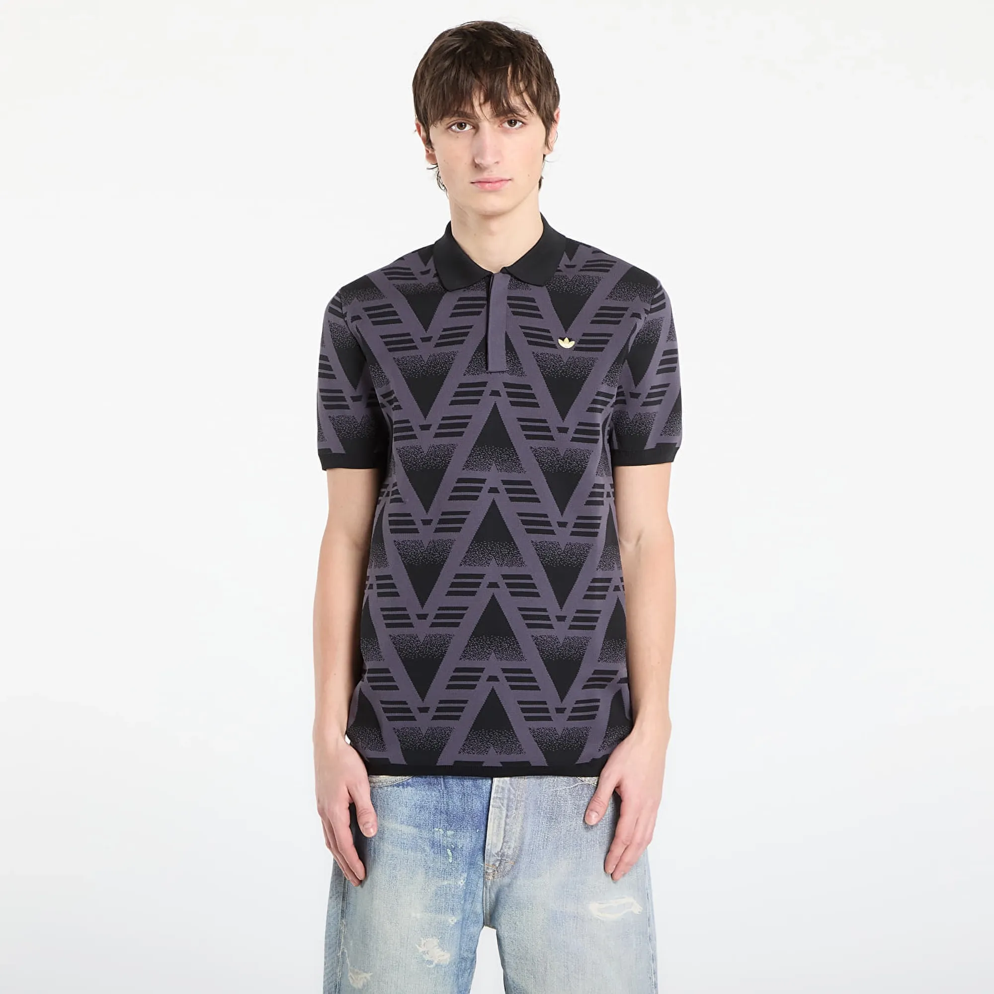 T-Shirt Adidas Fully Fashion Knit Polo Black M