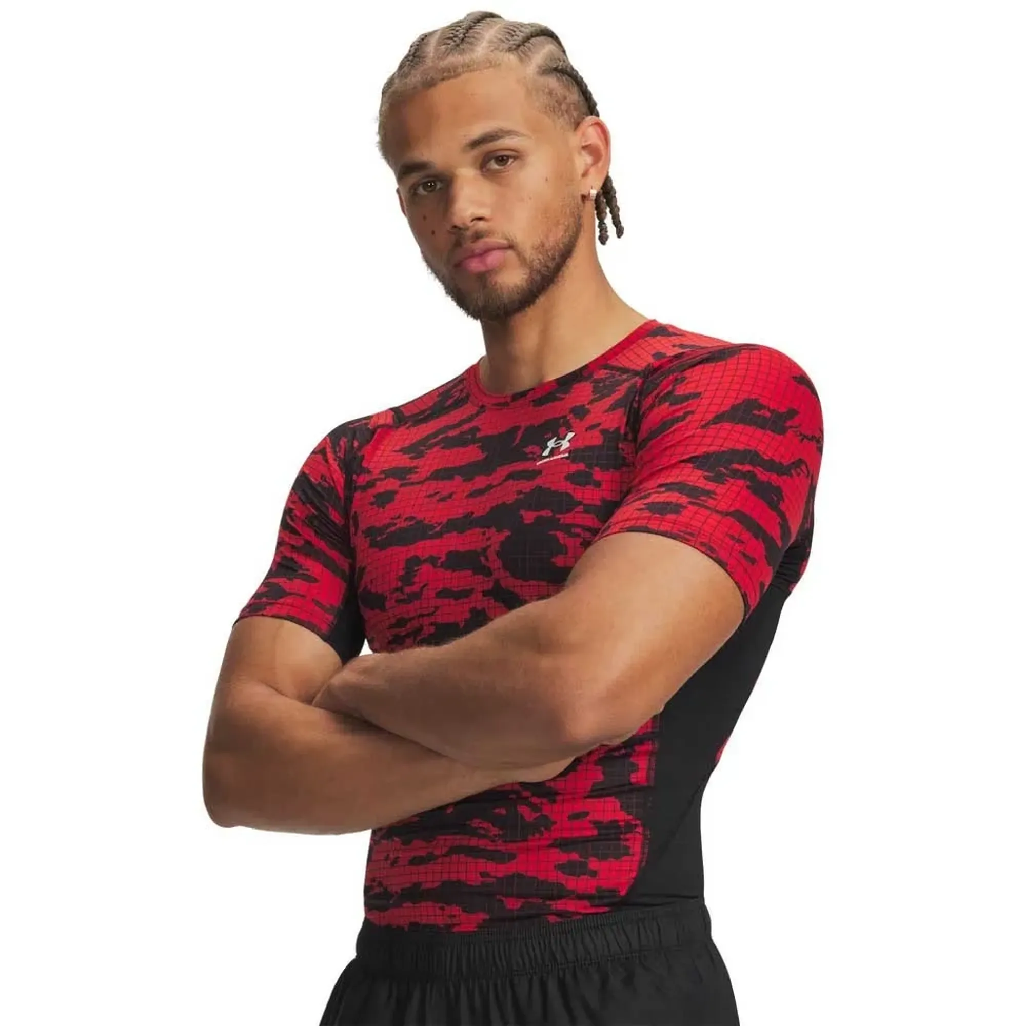 Under Armour HeatGear® Printed Men's Short Sleeve Black / Red / White L