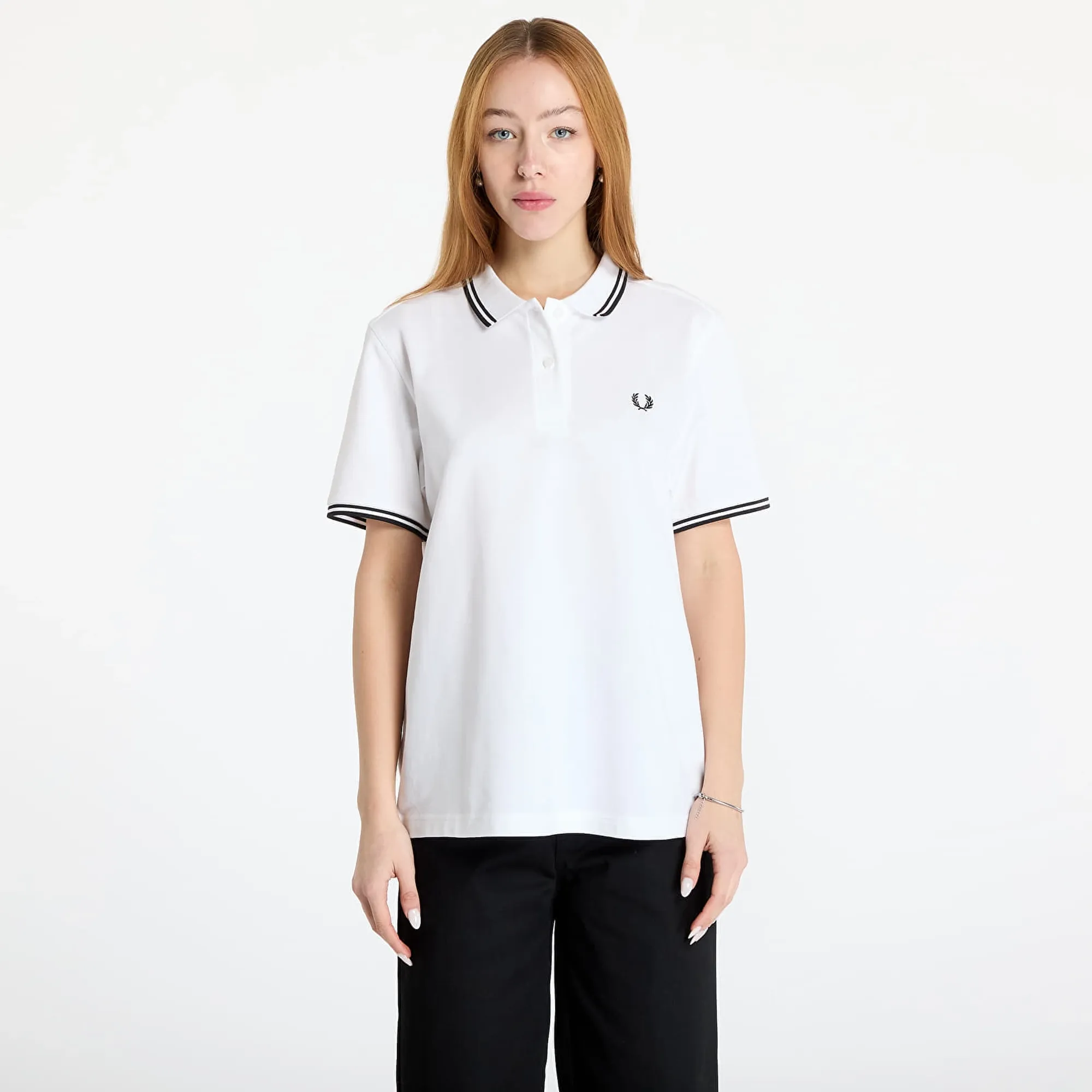 T-Shirt Fred Perry Twin Tipped Polo Shirt White 34
