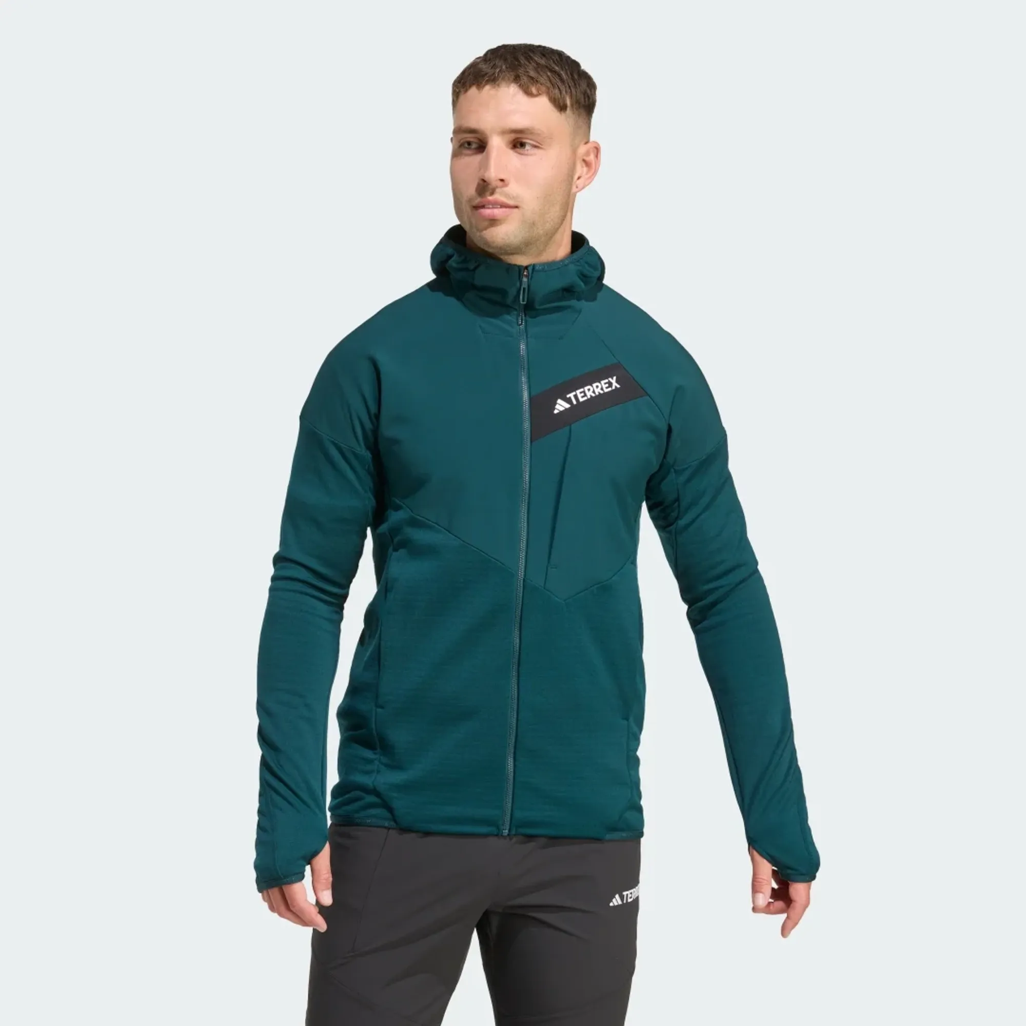 adidas Terrex Techrock CLIMAWARM+ Wind Hooded Fleece Jacket