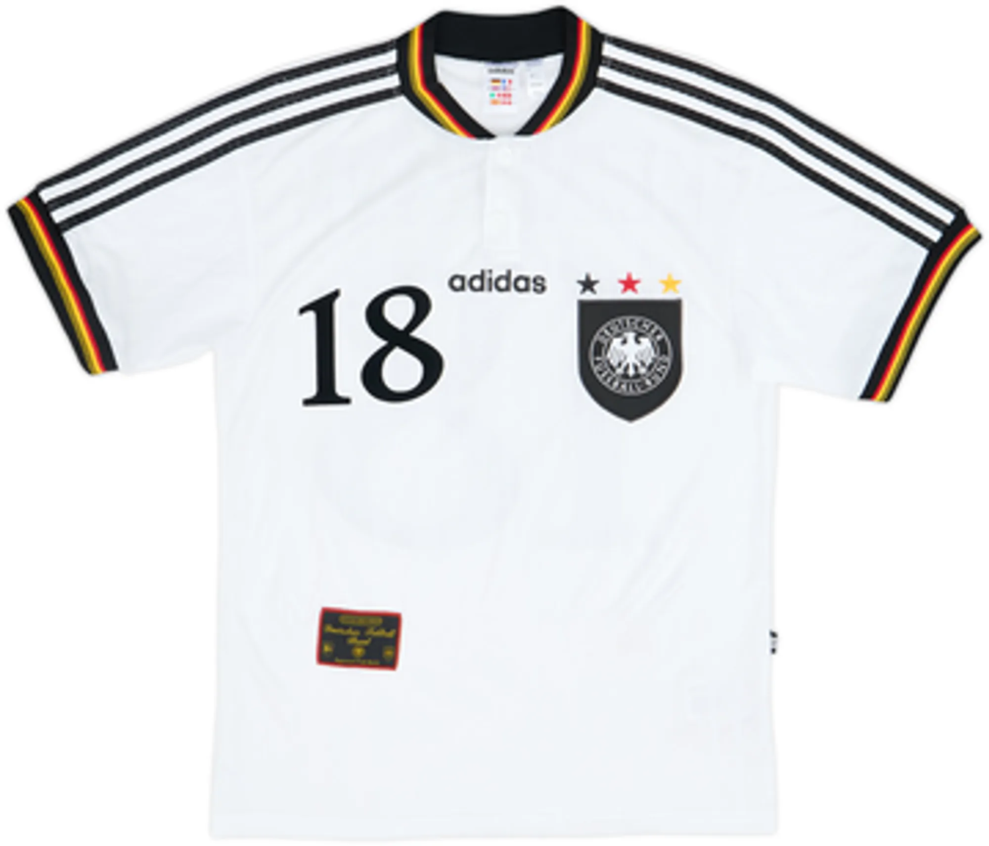 1996 Germany adidas Originals Reissue Home Shirt Klinsmann #18 - 8/10 - (S)
