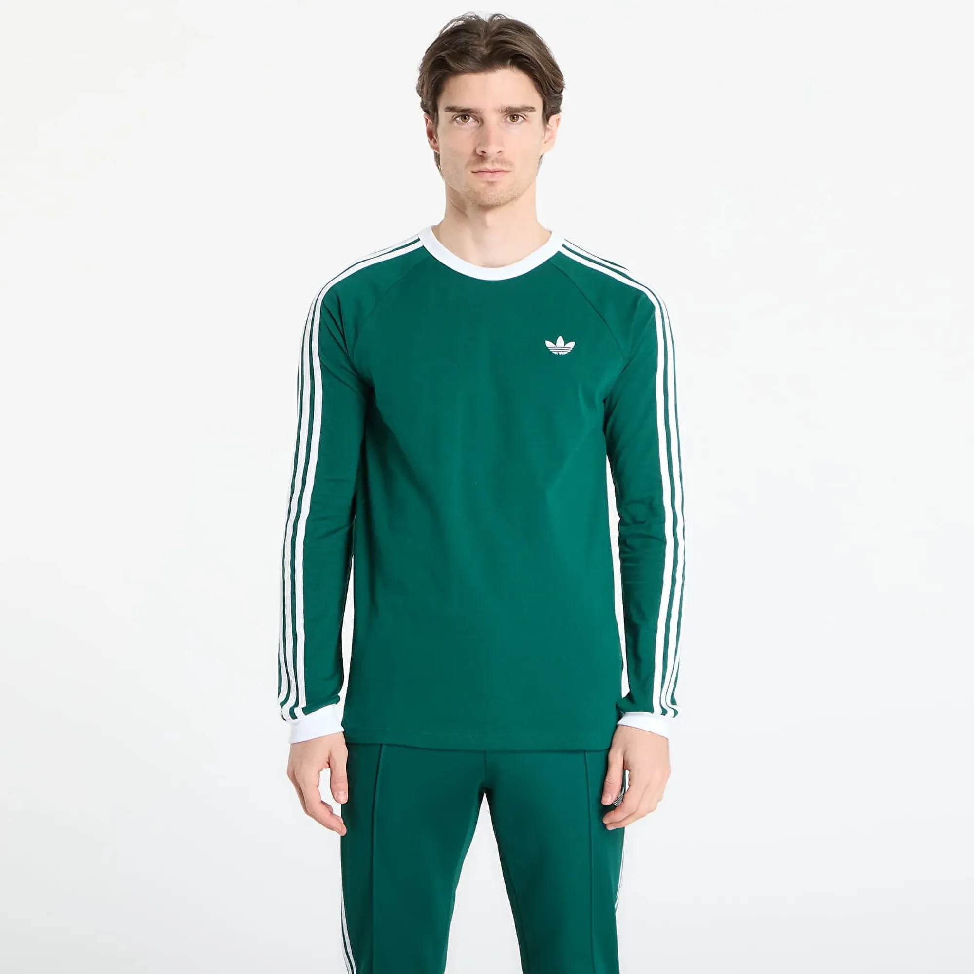 T-Shirt Adidas 3-Stripes Long-Sleeve Top Long-Sleeve Top Collegiate Green Xl