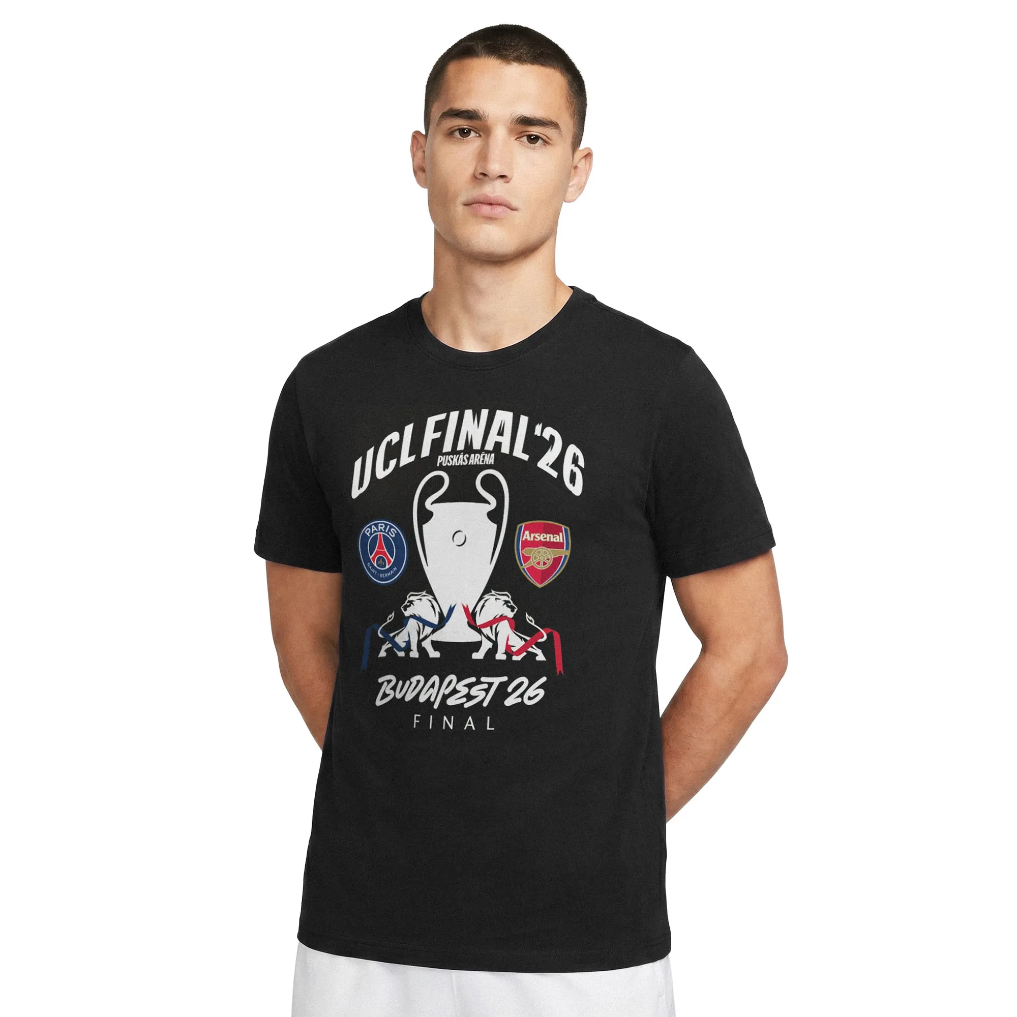 Paris Saint-Germain UCL Finalist Budapest 2026 Graphic T-Shirt - Black