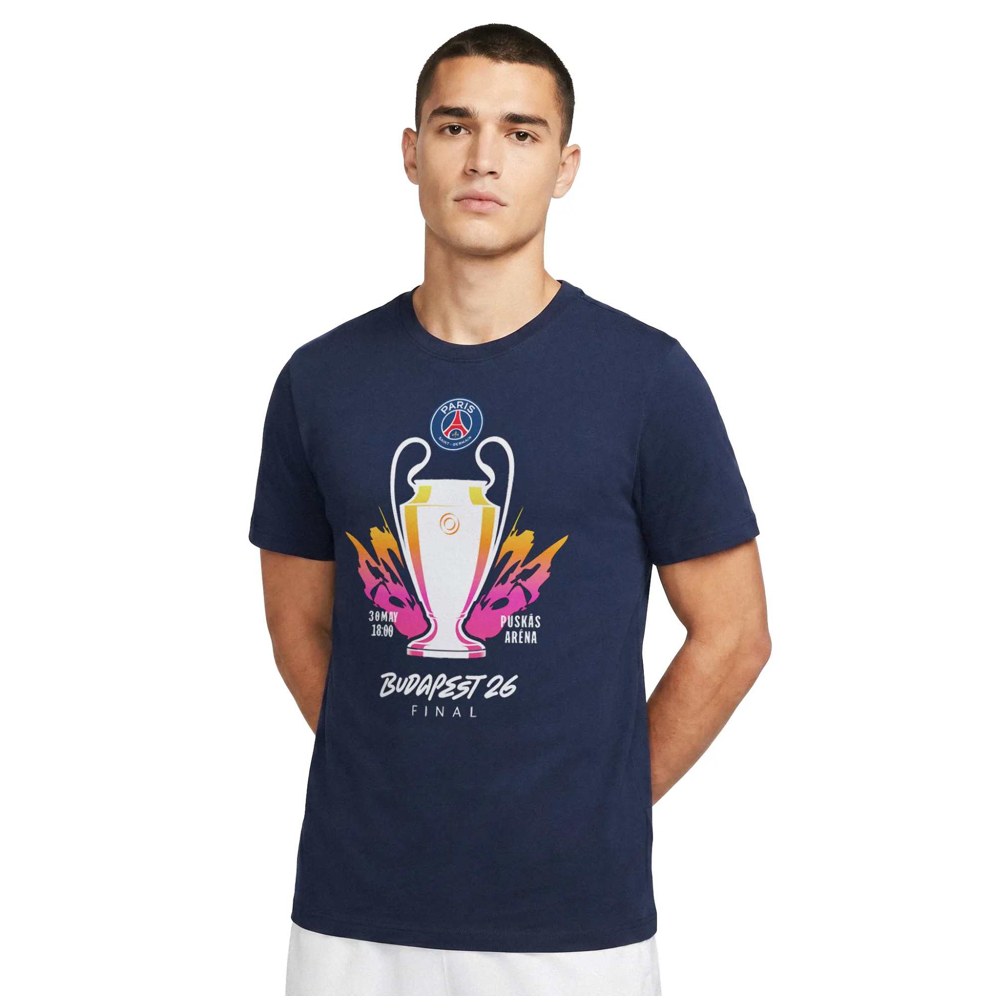 Paris Saint-Germain UCL Finalist Budapest 2026 T-Shirt - Navy