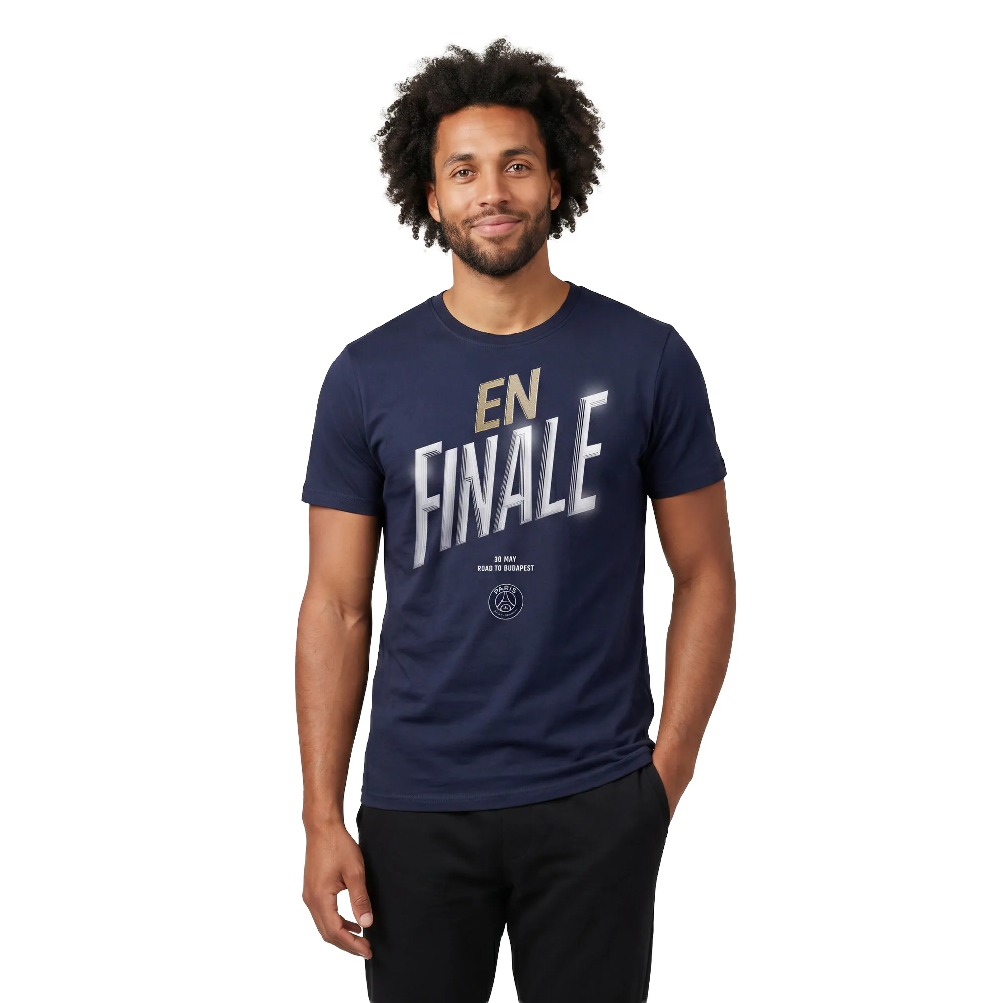 Paris Saint-Germain Road To Budapest T-Shirt - Navy - Unisex