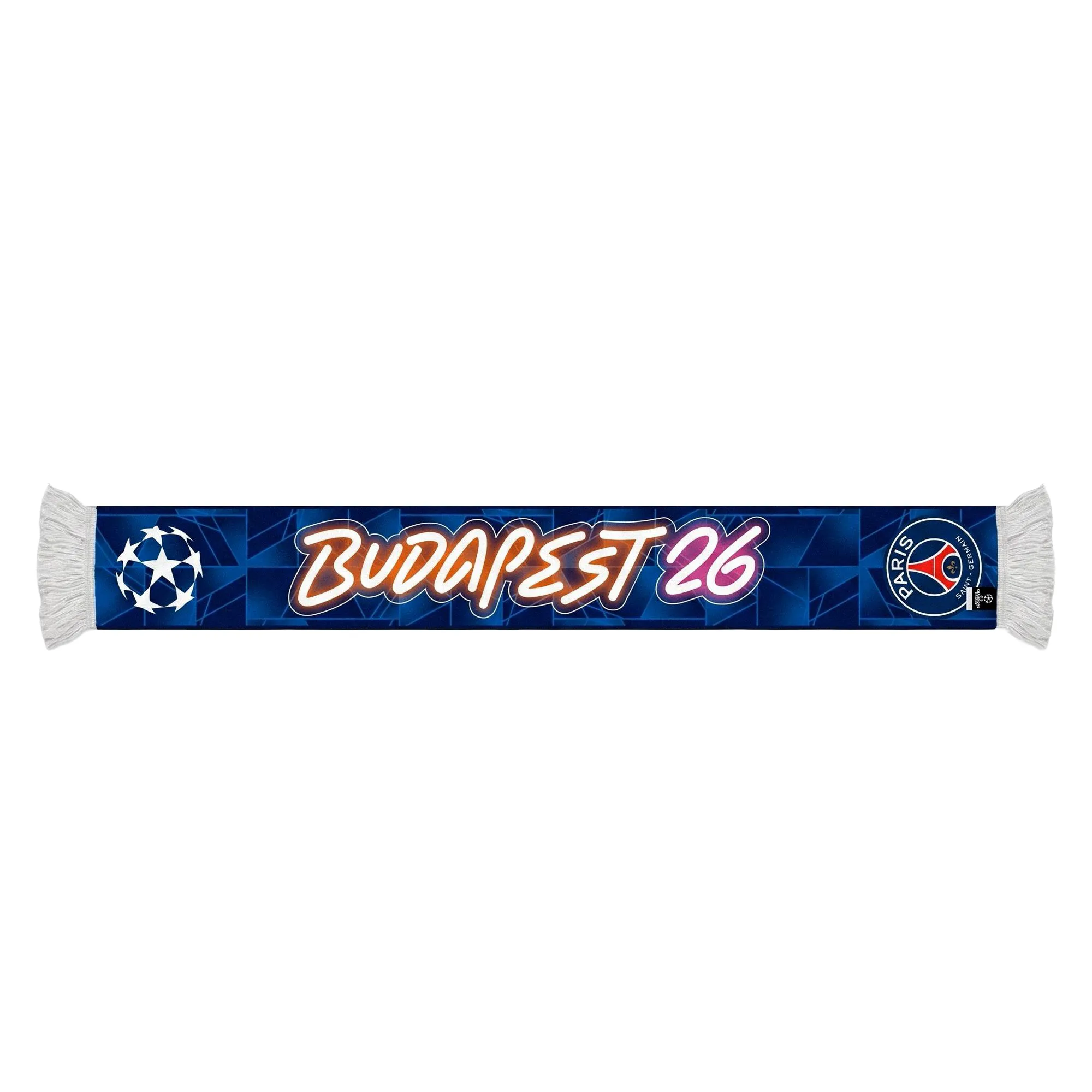 Paris Saint-Germain UCL Finalist Budapest 2026 Printed Scarf - Blue