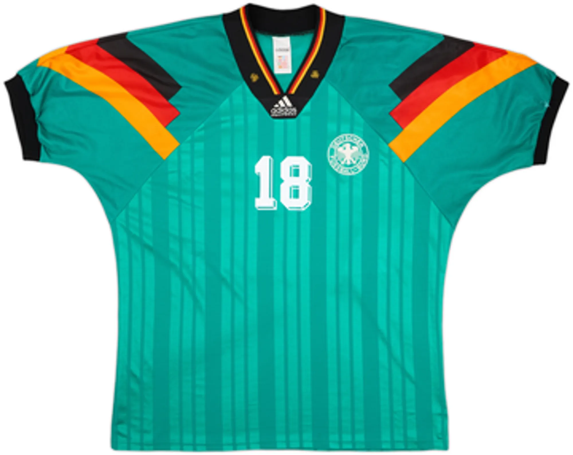 1992-94 Germany Away Shirt Klinsmann #18 - 5/10 - (XL)