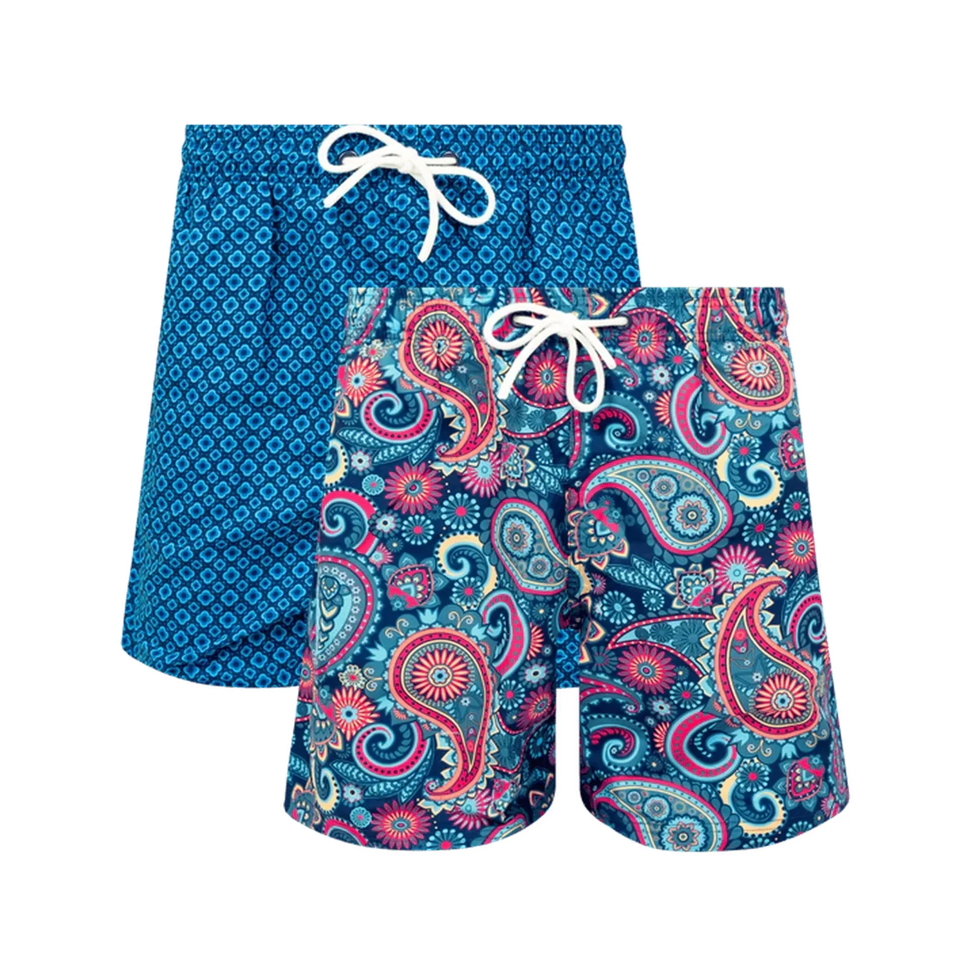 Navy & Fancy Pants Bunde - Mens Swim Shorts 2 Pack