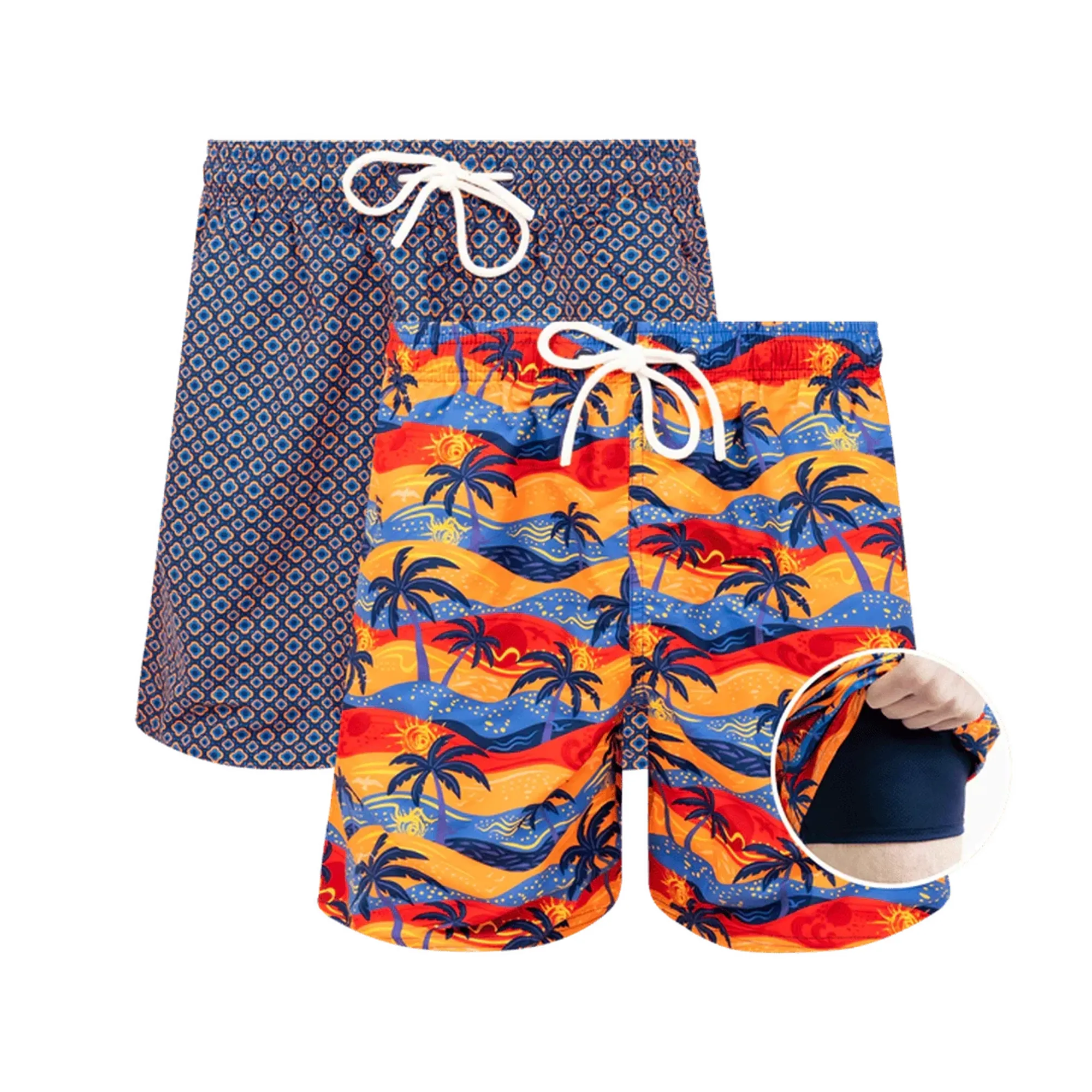 Orange & Oasis Bundle - Mens Compression Swim Shorts Bundle