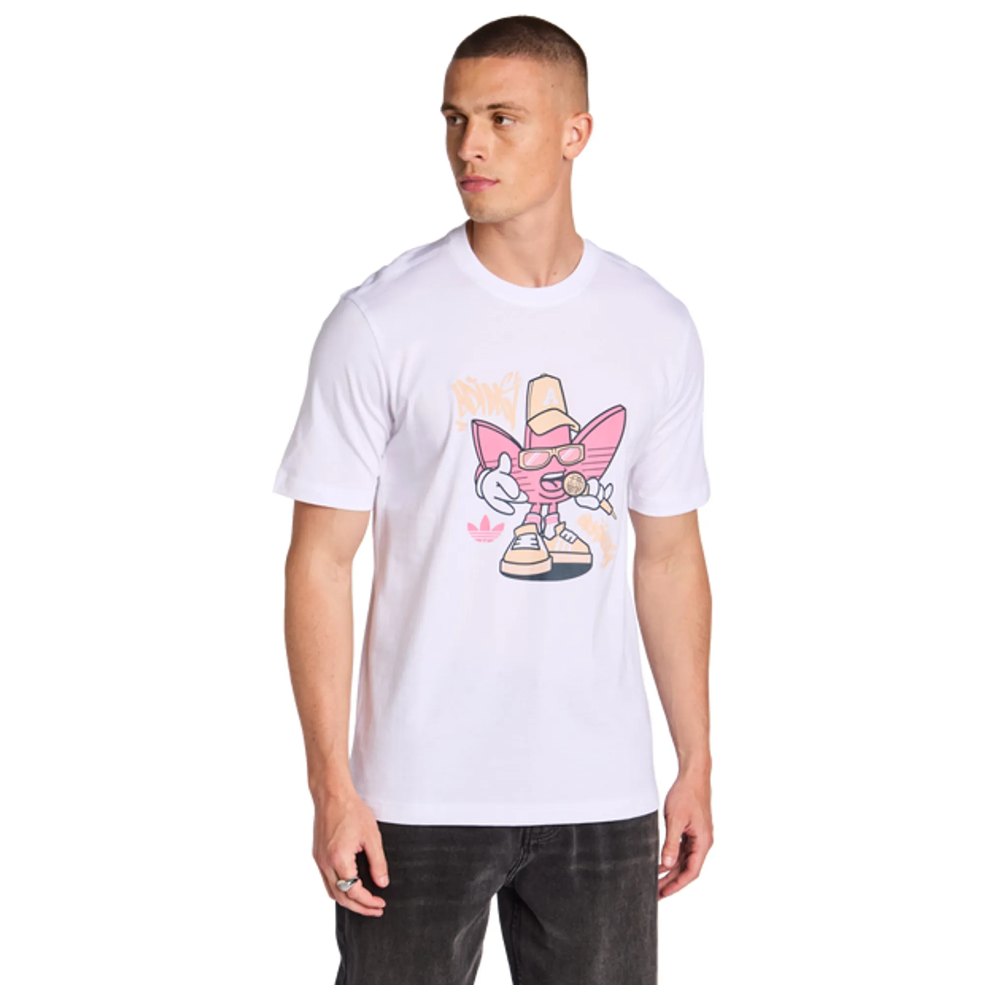 Adidas  Men T-Shirts - White
