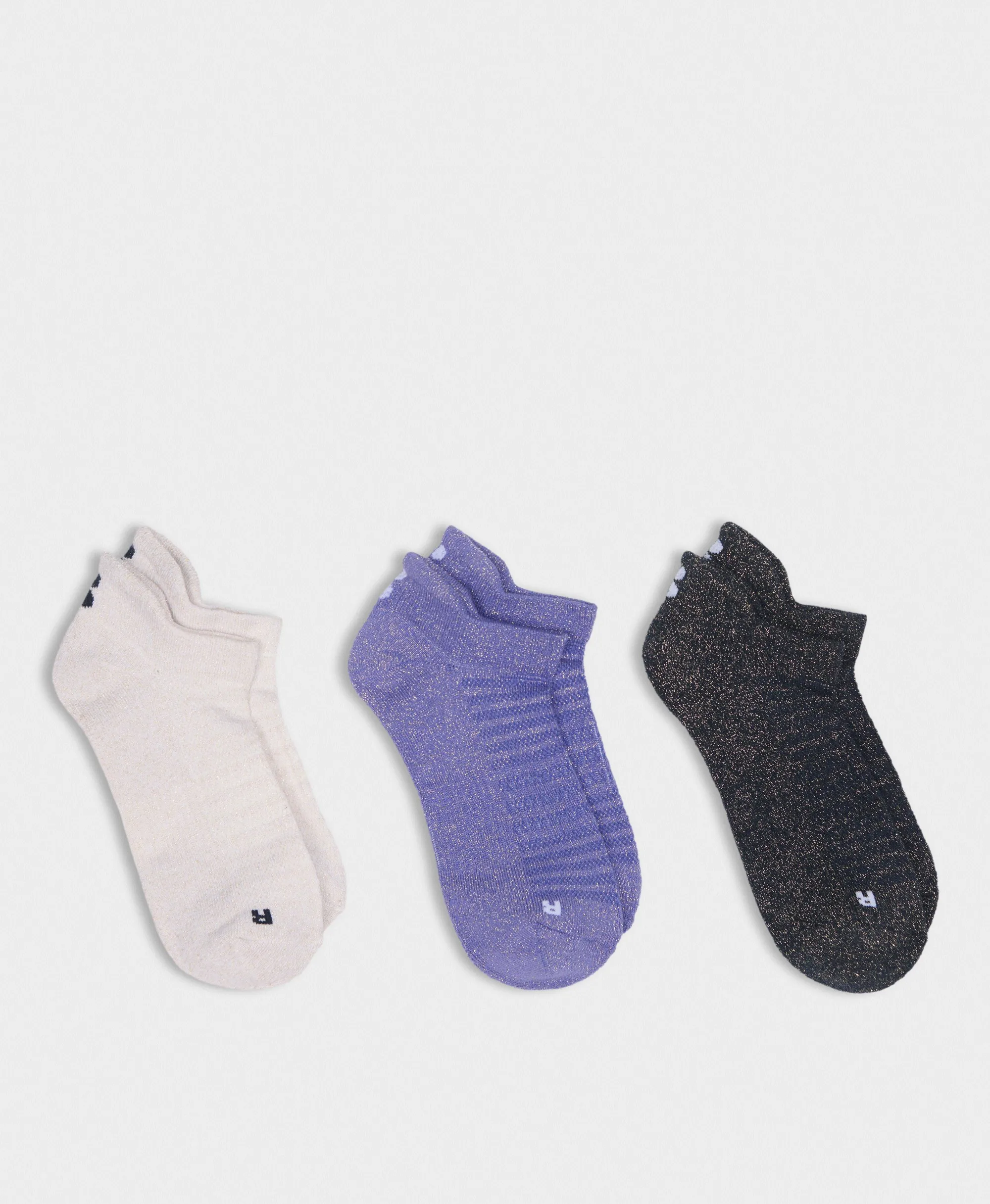 Sweaty Betty Workout Lurex Socks 3 Pack, Blue, Women's UK 6-8