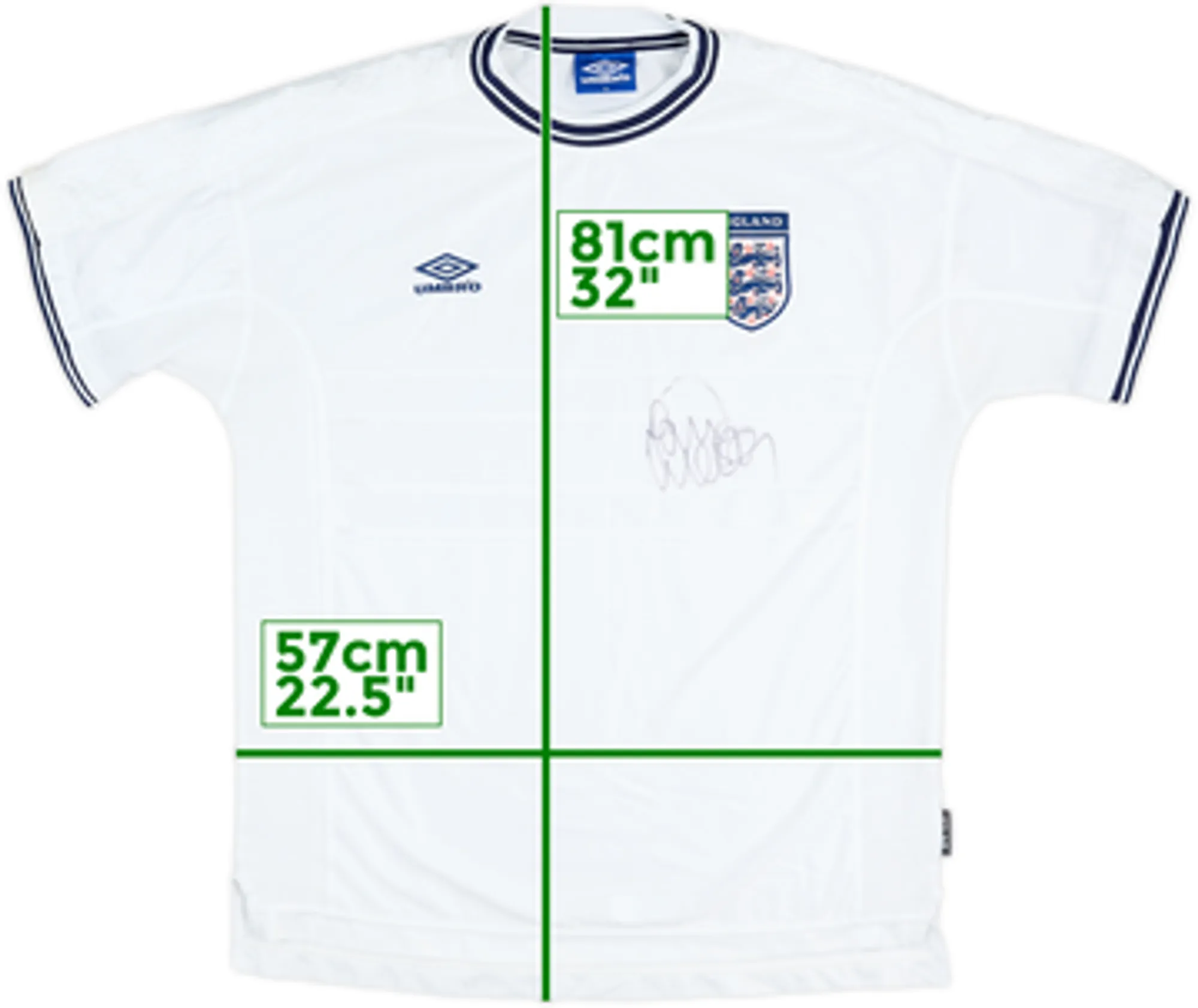 1999-01 England Signed Home Shirt - 8/10 - (XL)