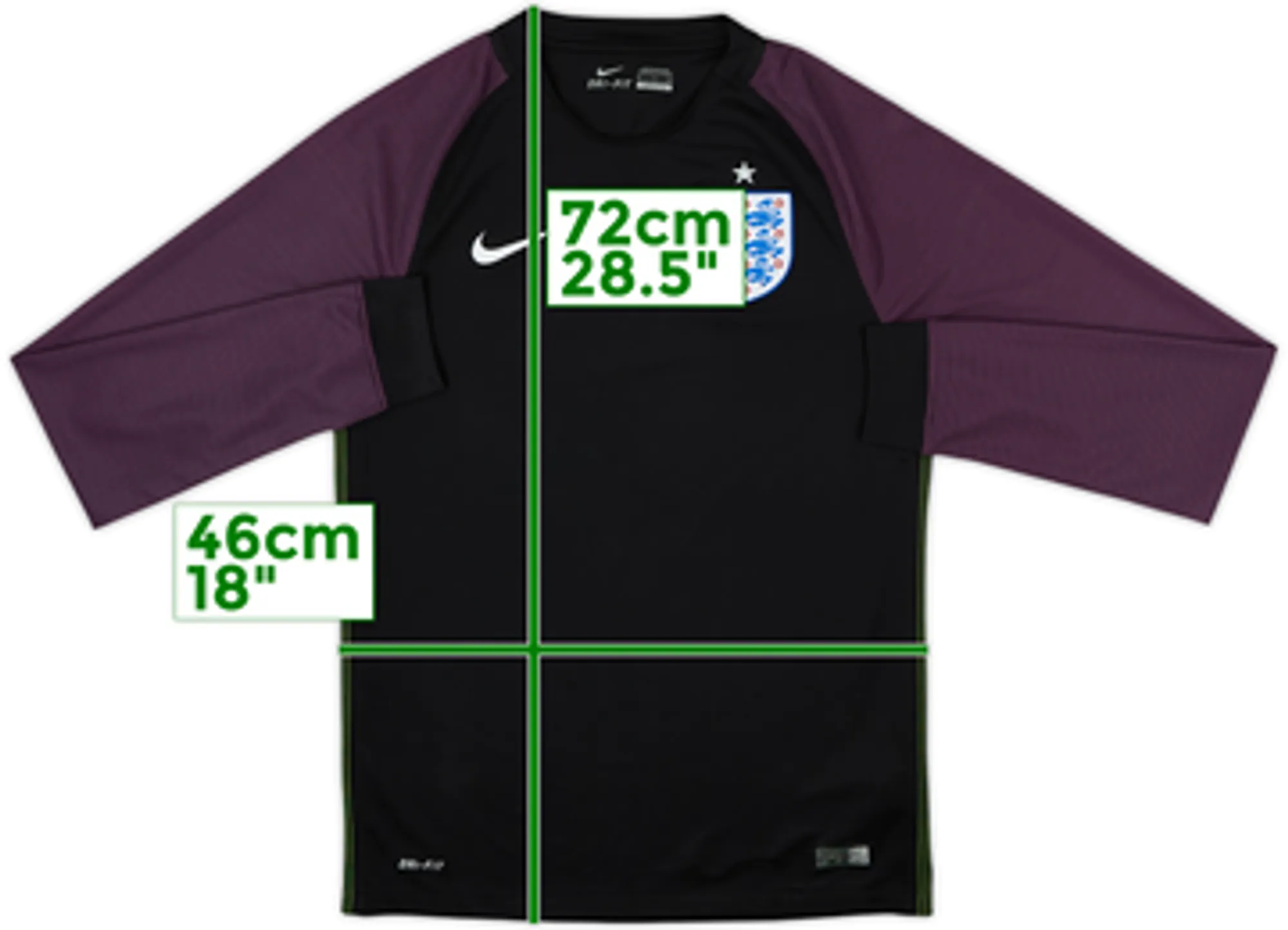 2016-18 England GK Shirt - 8/10 - (S)