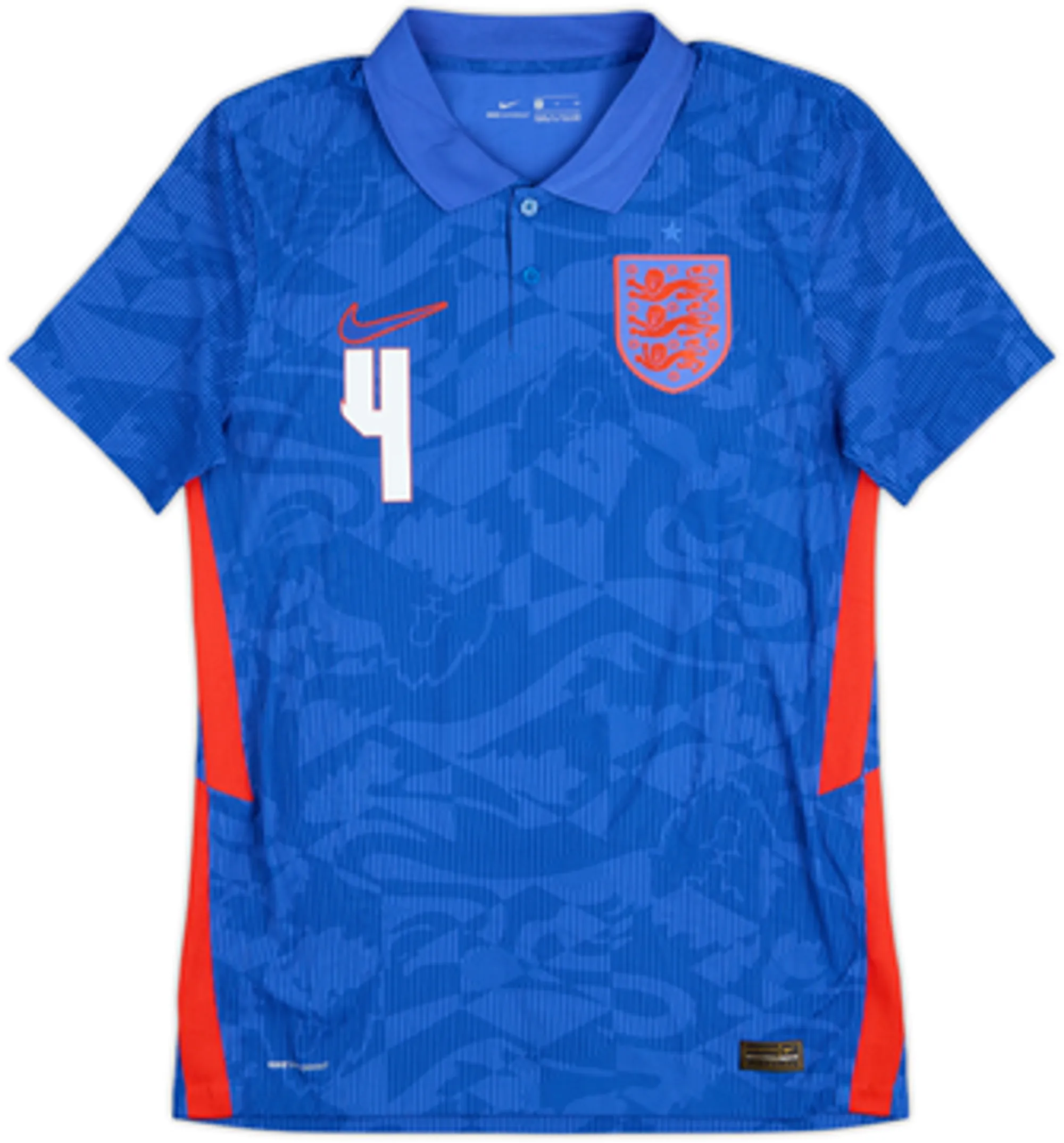 2020-21 England Authentic Away Shirt Rice #4 - 8/10 - (S)