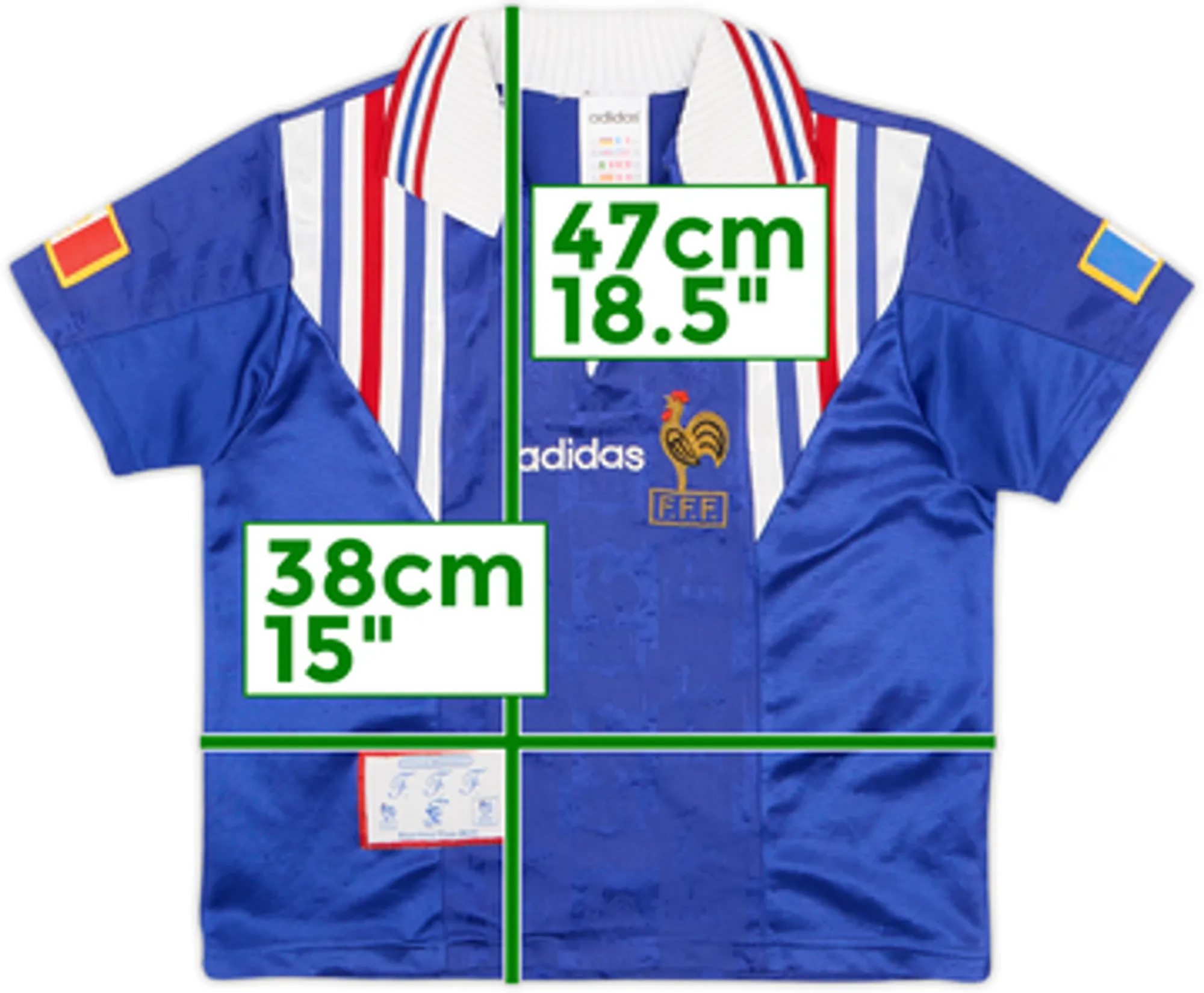 1996-98 France Home Shirt - 6/10 - (7-8 Years)